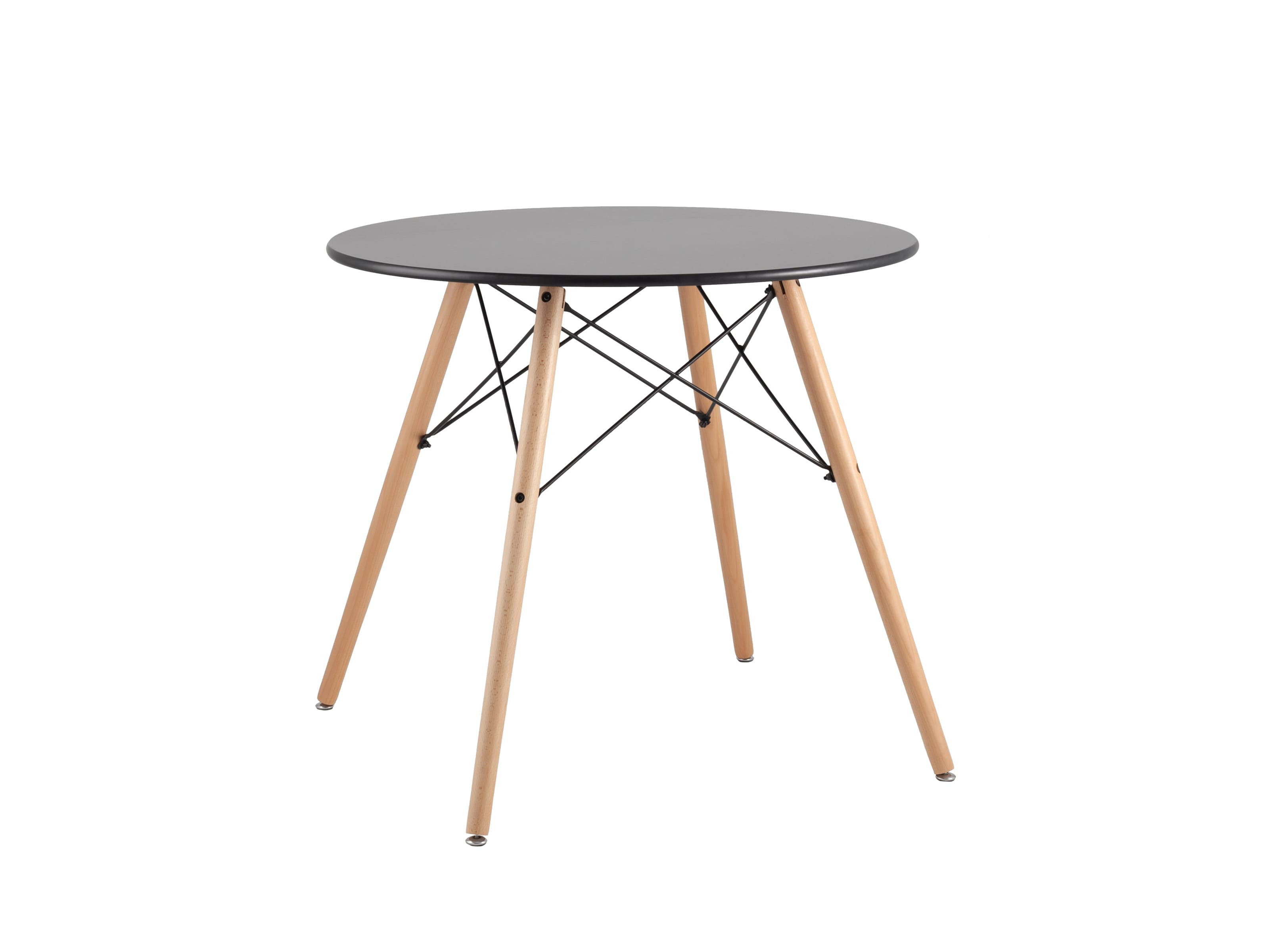 Стол круглый Stool Group DSW D80 Черный  Черный, Массив бука