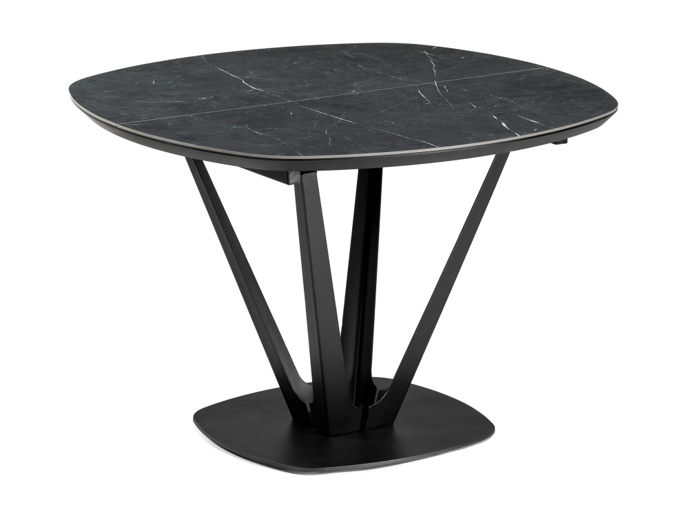 Азраун черный Стол деревянный Черный, Металл selina 80х72 black gold стол деревянный черный металл