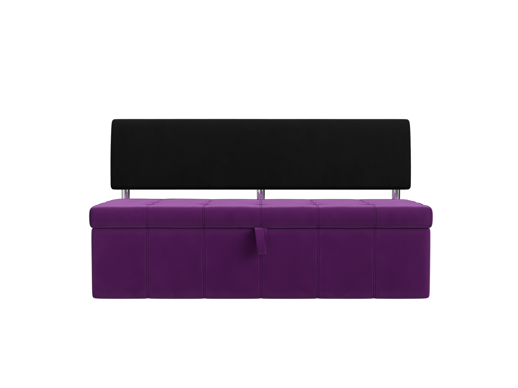 кухонный прямой диван артмебель стоун микровельвет черный фиолетовый Диван Стоун Фиолетовый, Черный, ЛДСП