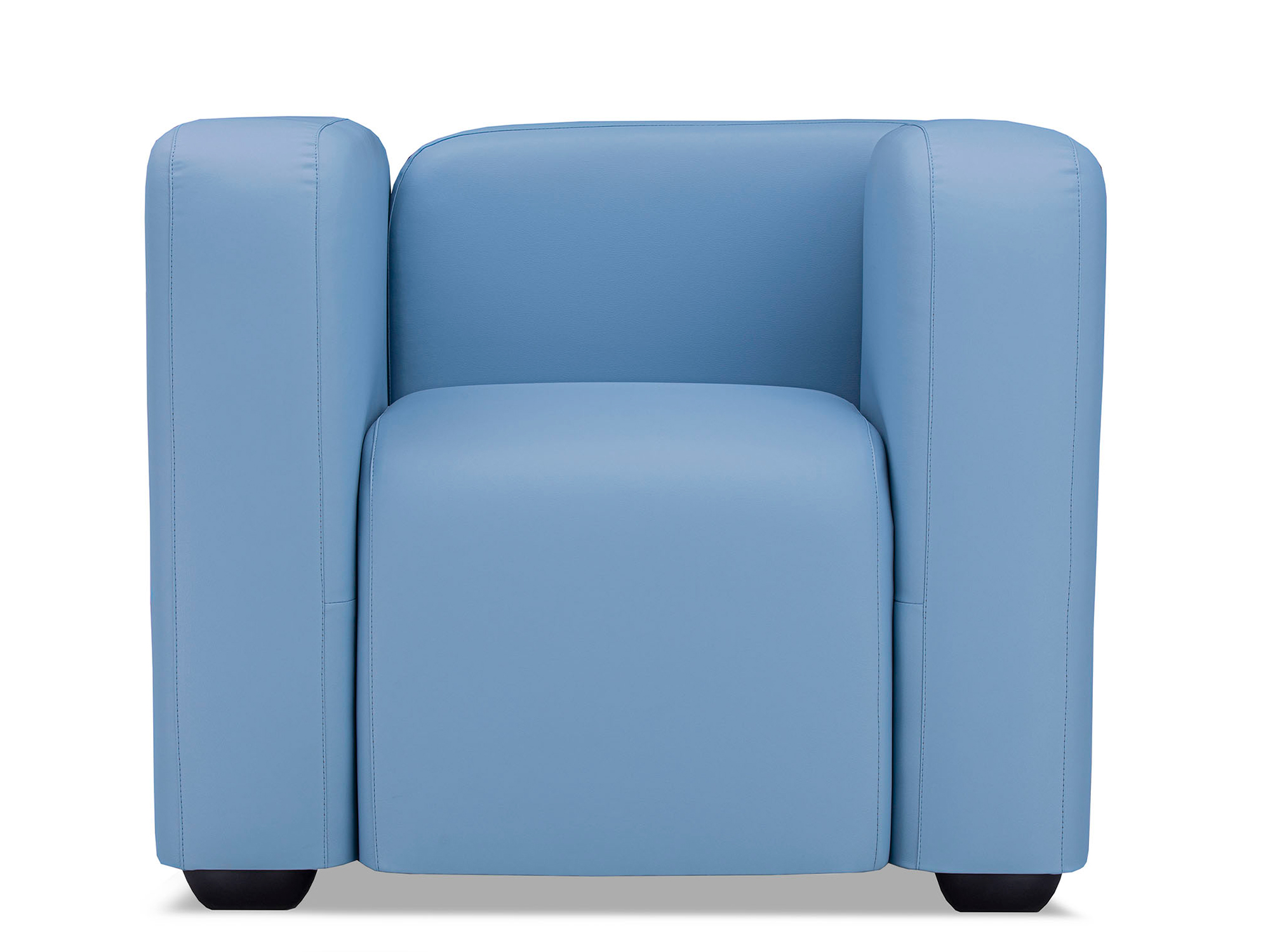 Кресло Квадрато MebelVia Голубой, Искусственная кожа, МДФ кресло квадрато mebelvia голубой искусственная кожа мдф