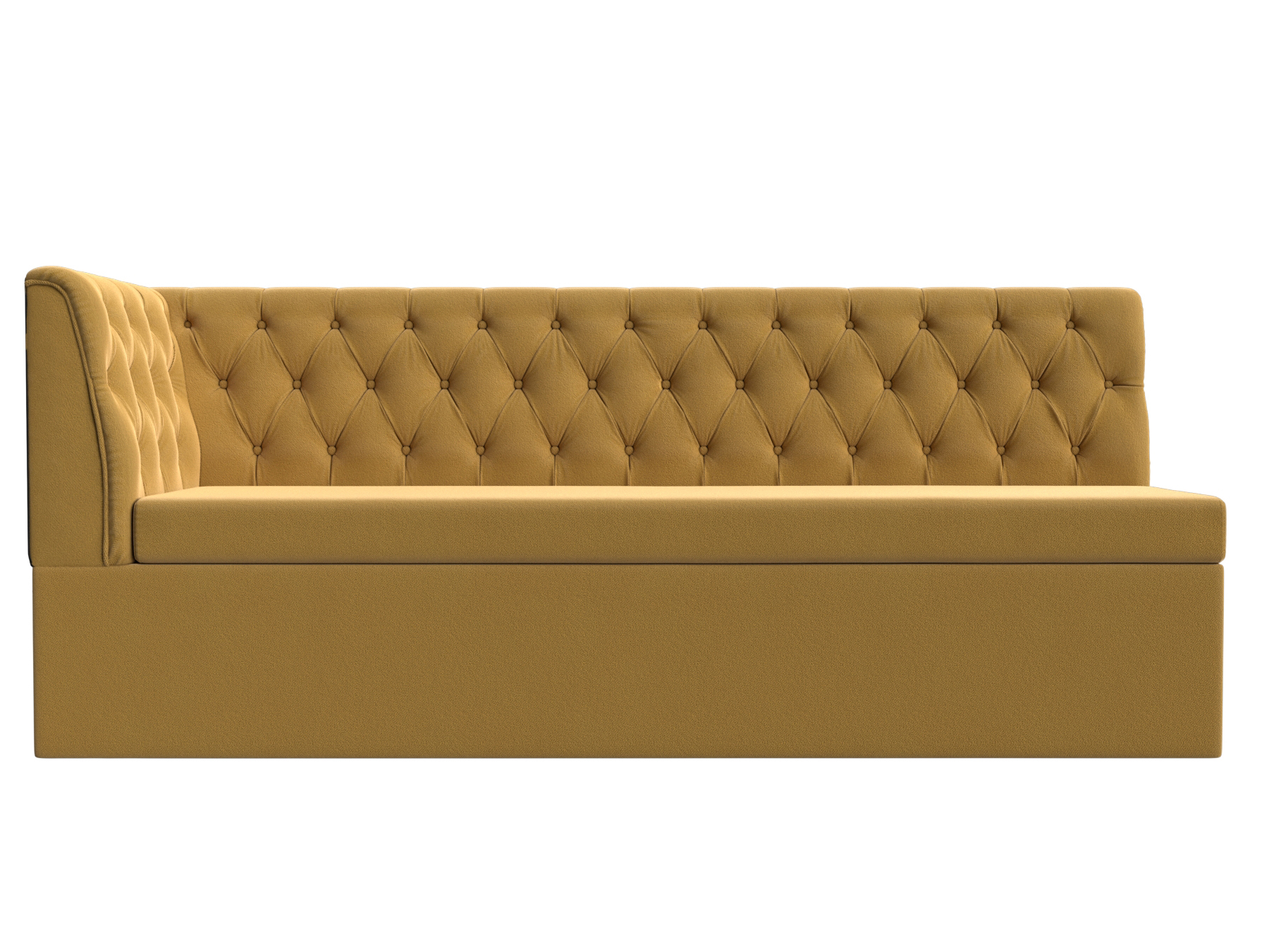Кухонный диван Маркиз Левый Желтый, ЛДСП кухонный диван маркиз левый бежевый лдсп