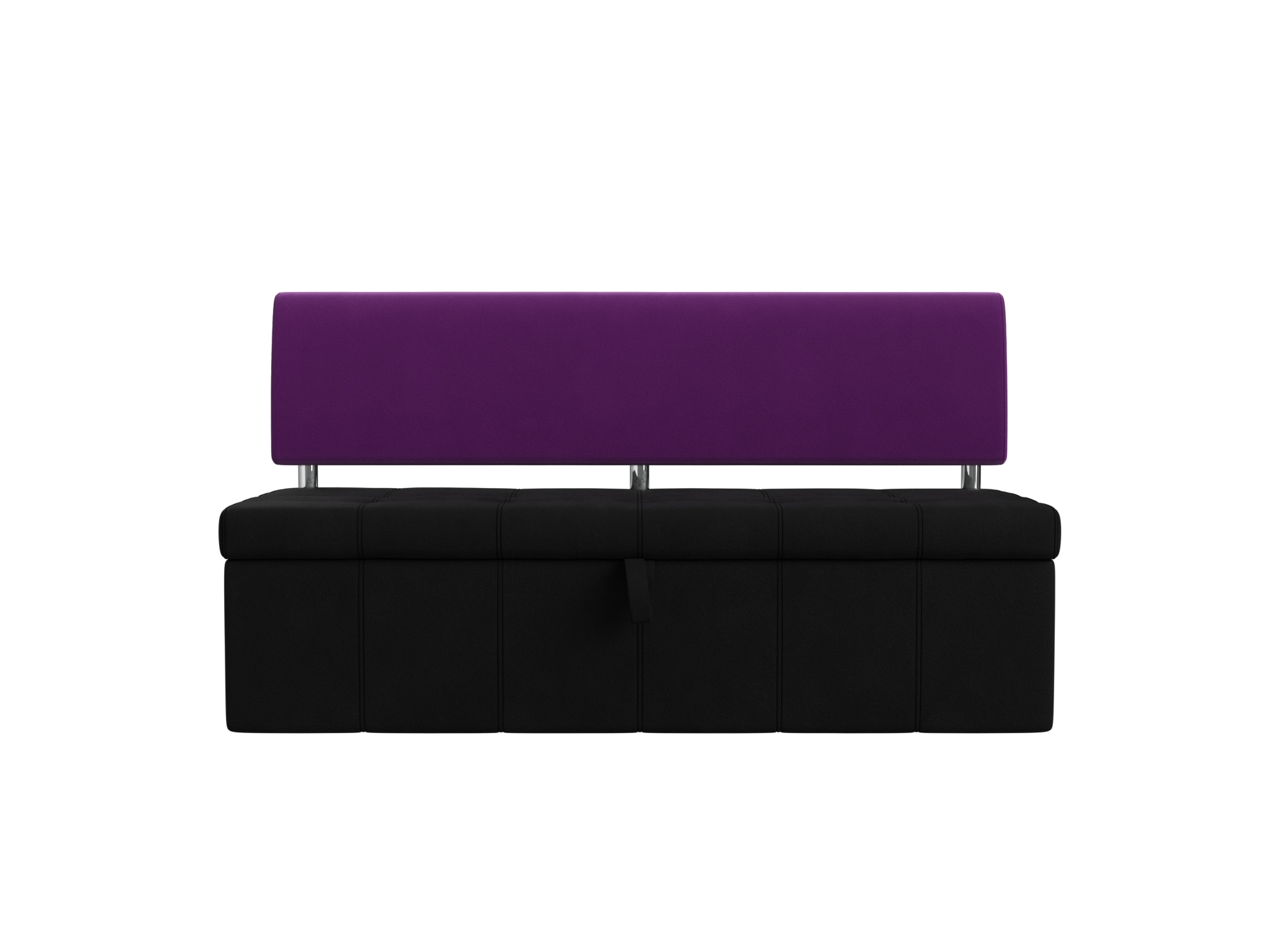 кухонный прямой диван артмебель стоун микровельвет черный фиолетовый Диван Стоун Черный, Фиолетовый, ЛДСП