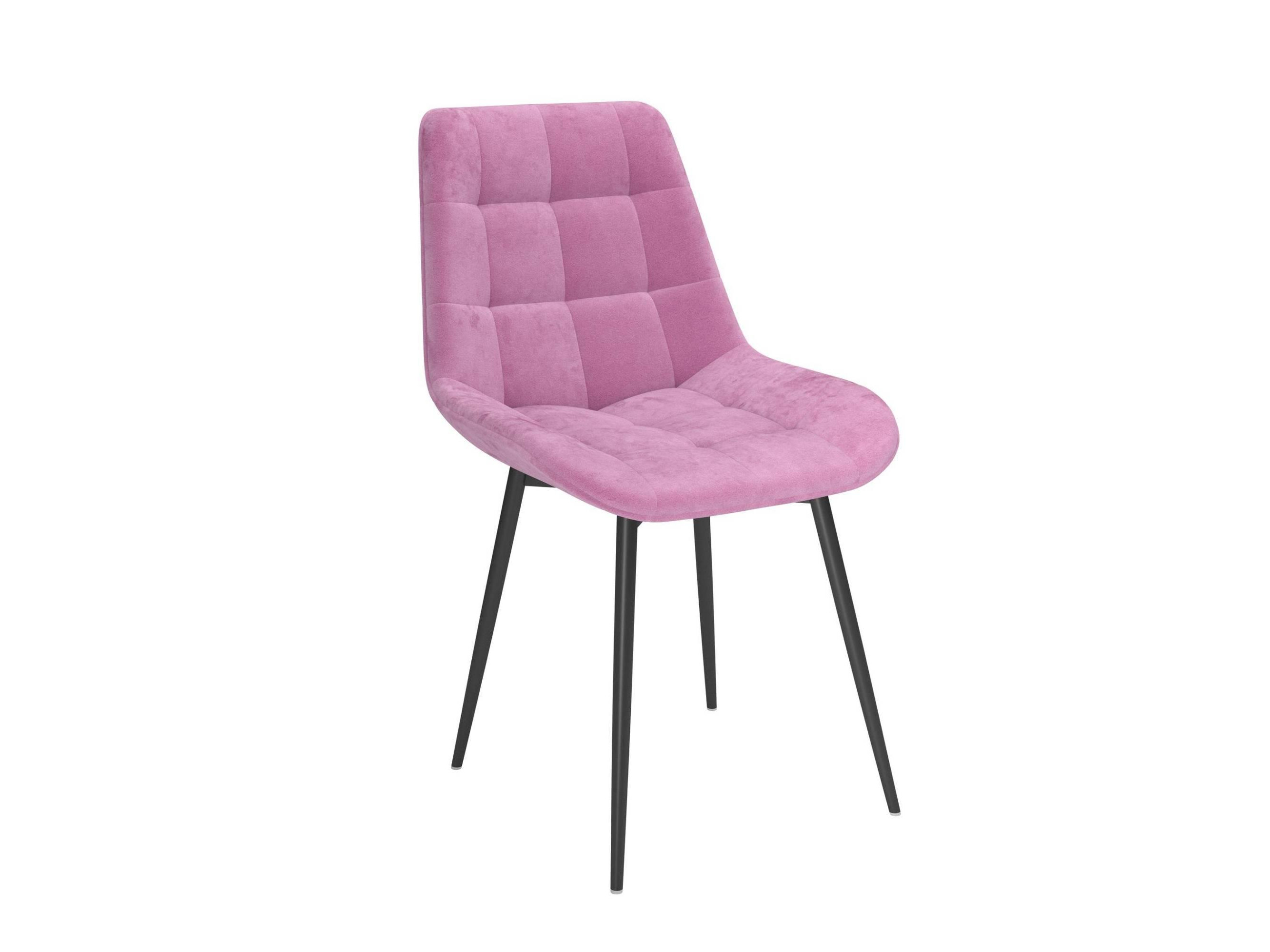 Кварта ТУ / стул (велюр тенерифе розовый/ металл черный) Розовый, Металл стул лион велюр розовый розовый