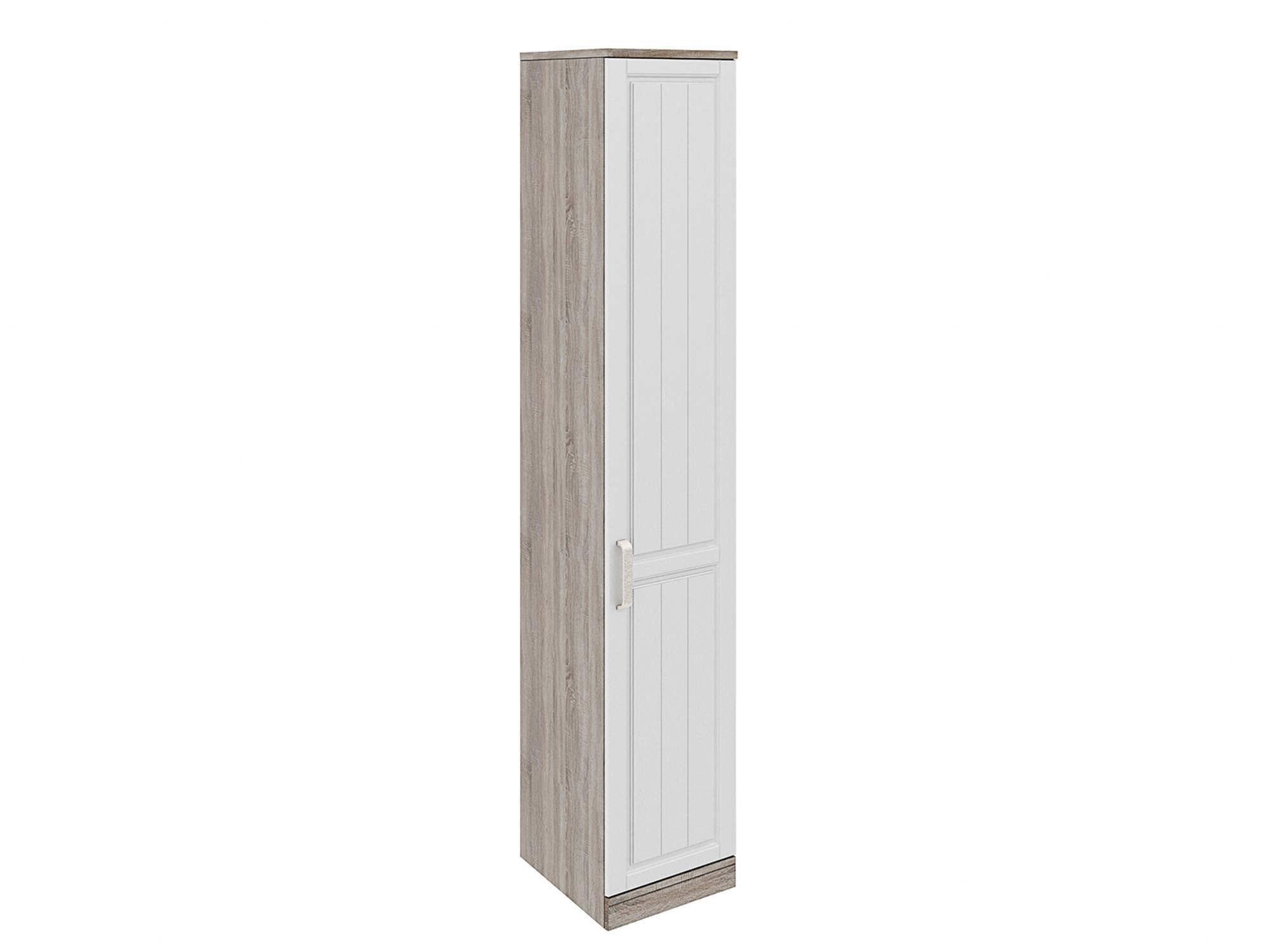 шкаф настенный 600 с горизонтальной дверью скайлайн белый бежевый белый мдф Шкаф торцевой с 1 дверью Прованс Правый Крем, Белый, Бежевый, МДФ, ЛДСП