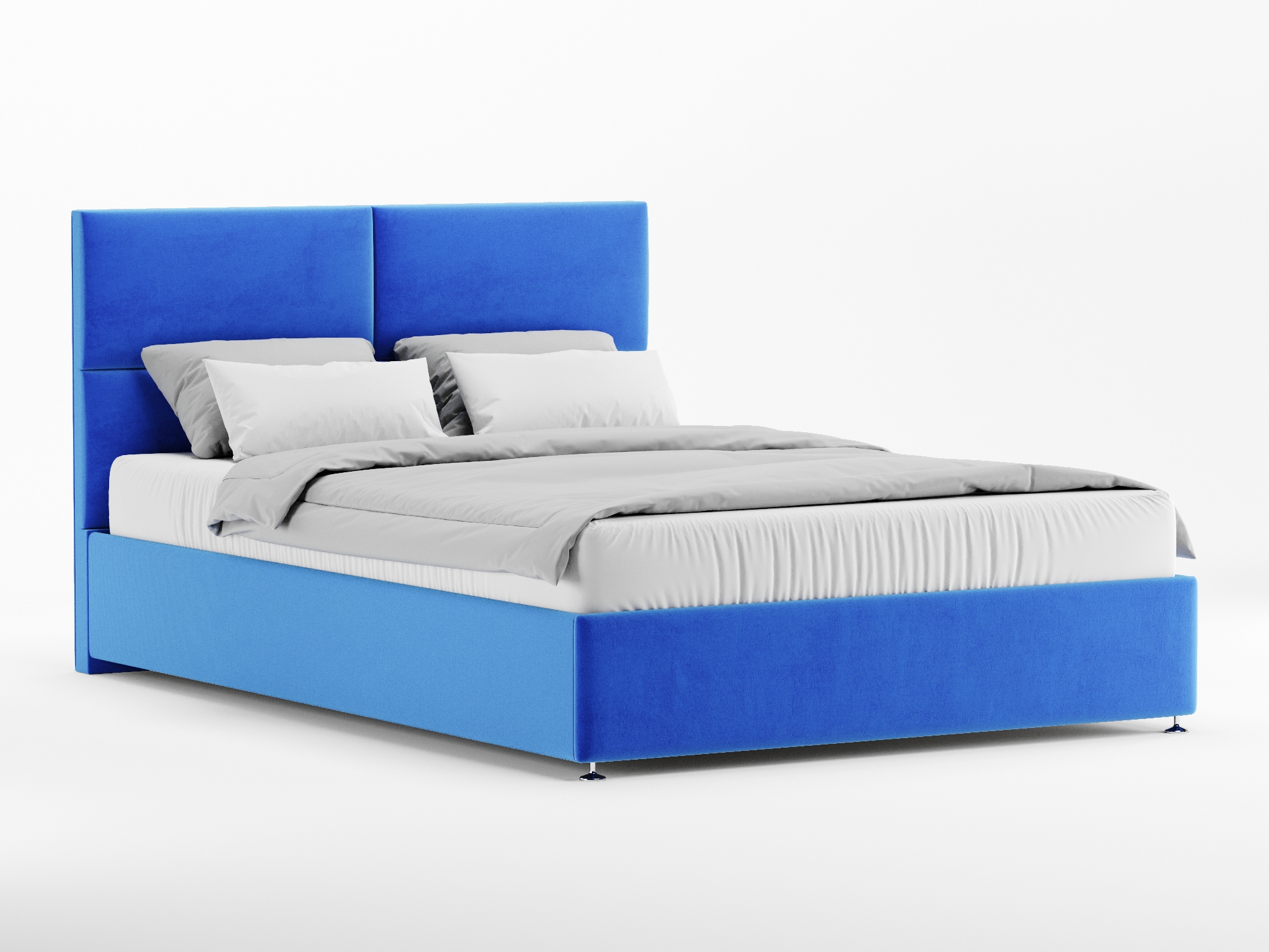 Кровать Примо (160х200) Синий, ДСП, МДФ кровать примо 160х200 темно феолетовый дсп мдф