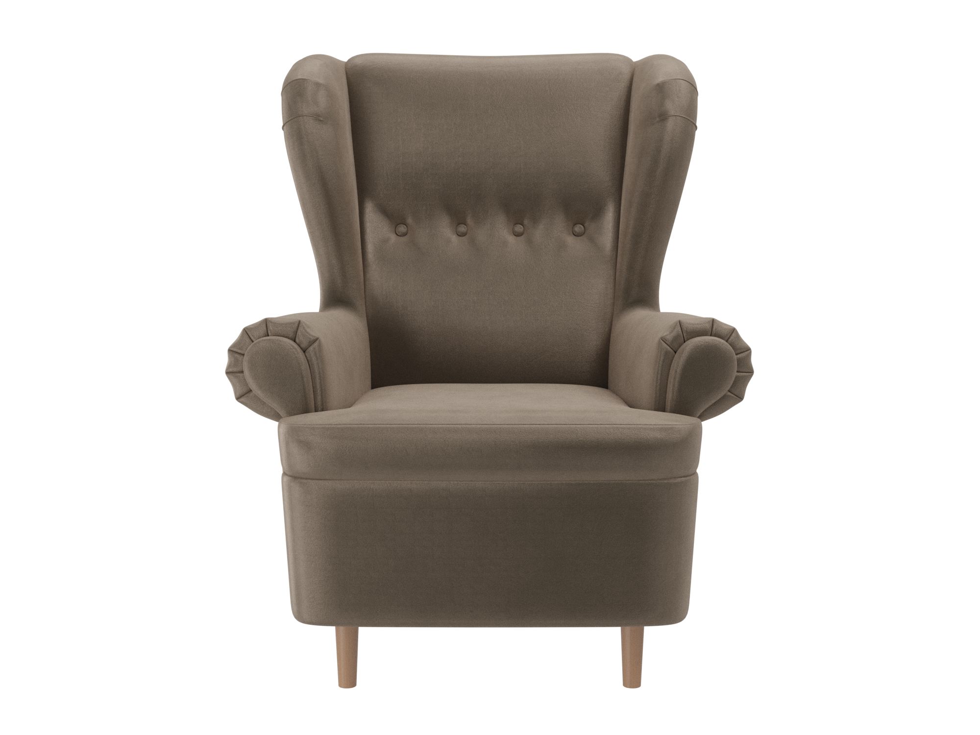 кресло tetchair кресло modena хром флок бордо 10 Кресло Торин MebelVia , Коричневый, Флок, ЛДСП