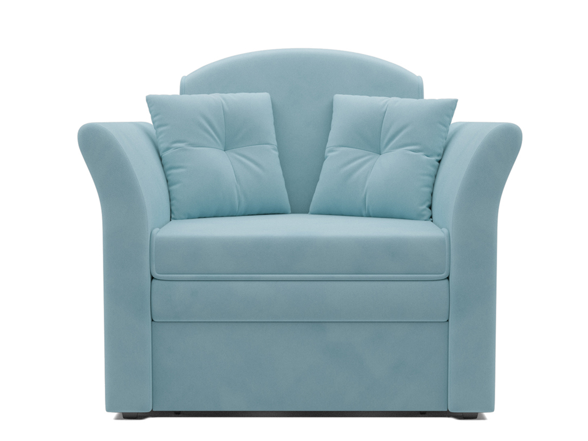 Кресло-кровать Малютка 2 MebelVia Голубой, Велюр, ДСП, Брус сосны, Фанера
