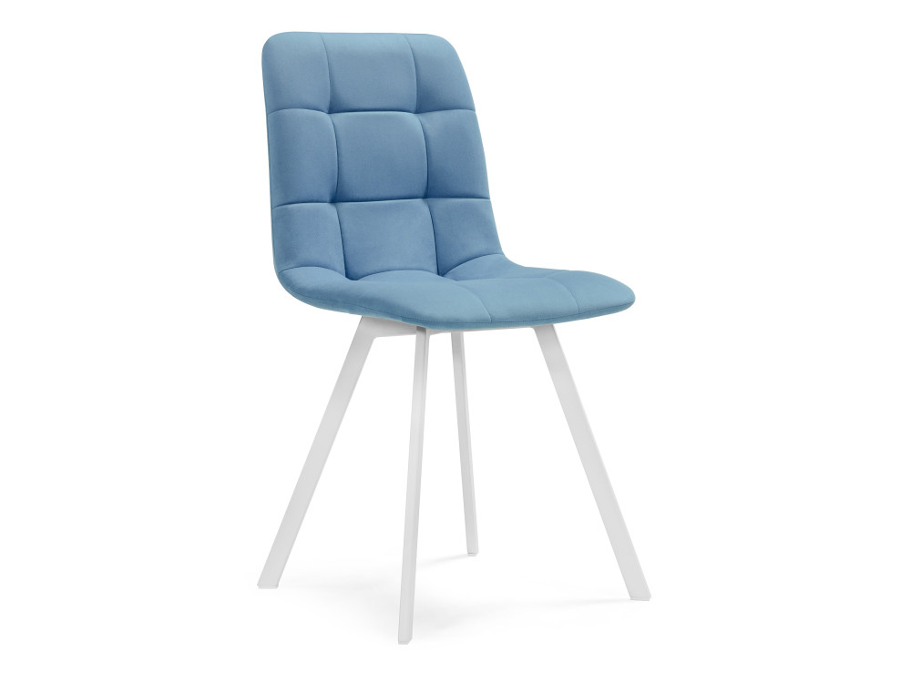 Чилли белый / голубой Стул Белый, Окрашенный металл чилли белый бежевый стул белый окрашенный металл