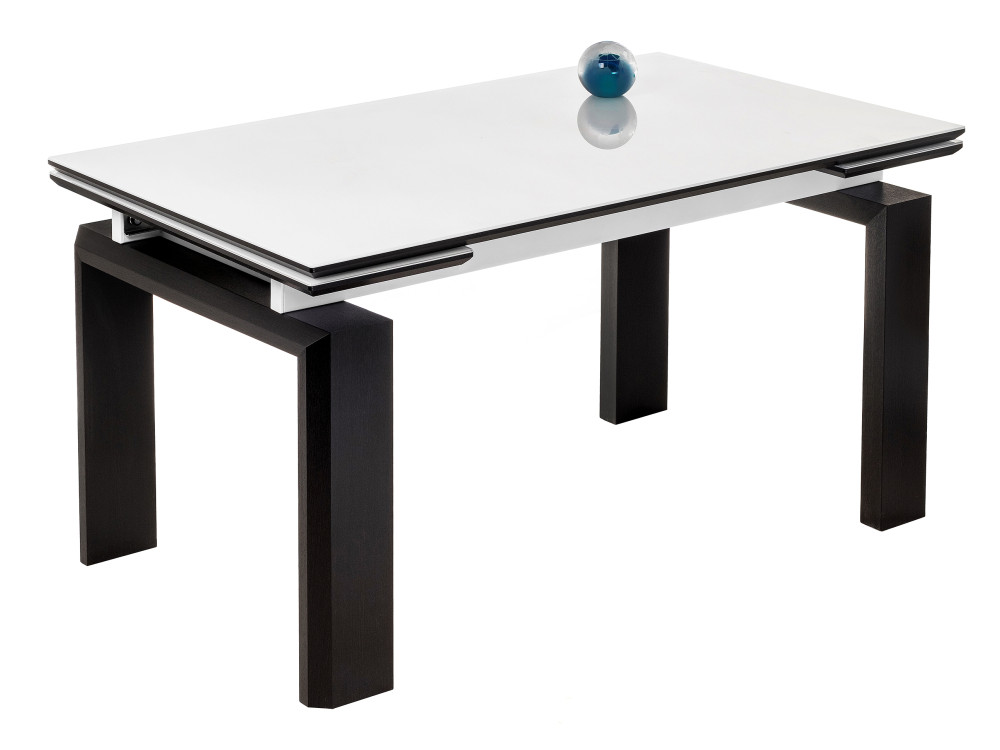 фернан венге белый стол коричневый темный металл лдсп Давос белый / венге Стол Коричневый темный, ЛДСП