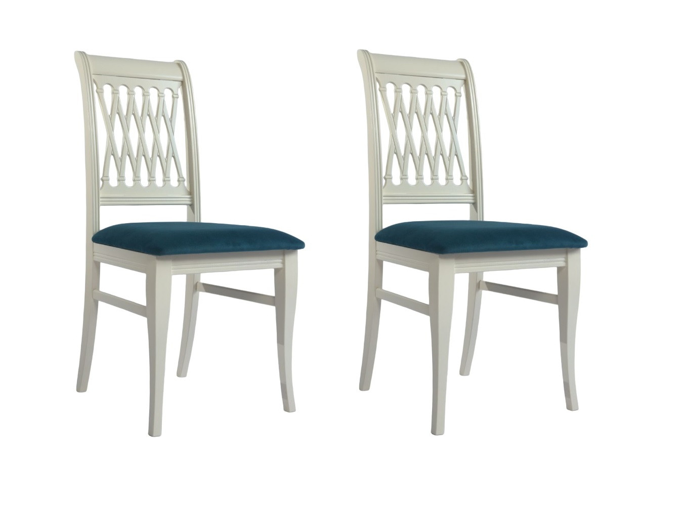Комплект стульев Ричмонд 2 шт. слоновая кость/зеленый Зеленый, Массив комплект стульев для кухни 2 шт джулиан серый с подлокотниками