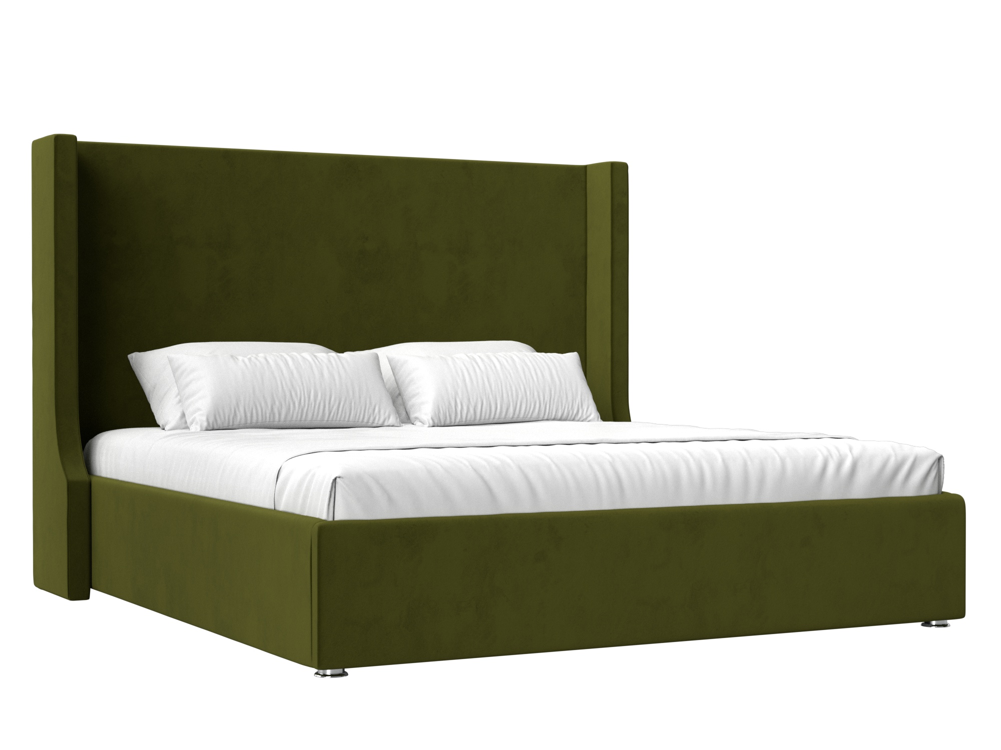 Кровать Ларго (160x200) Зеленый, ЛДСП кровать ларго 160x200 белый лдсп