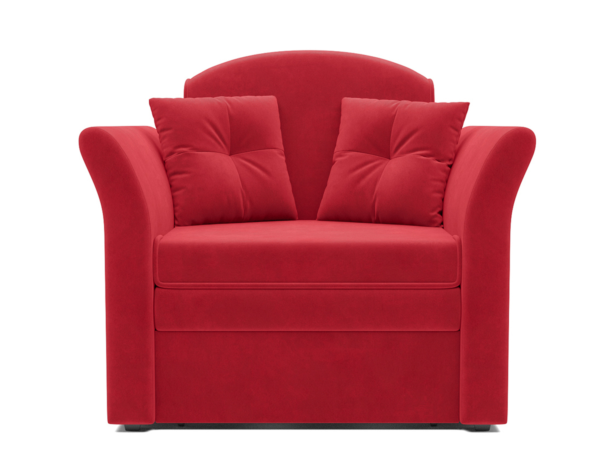 Кресло-кровать Малютка 2 MebelVia Красный, Микровелюр, ДСП, Брус сосны, Фанера