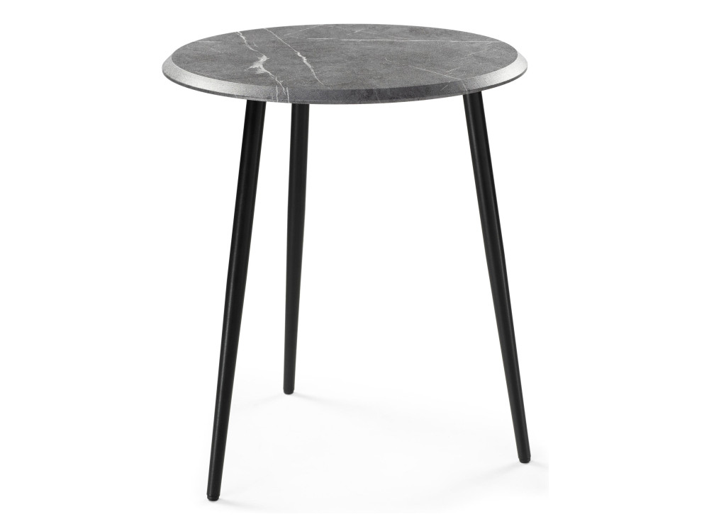 Абелия мрамор темно-серый / черный матовый Журнальный стол Черный, Металл абелия бетон белый черный матовый журнальный стол черный металл