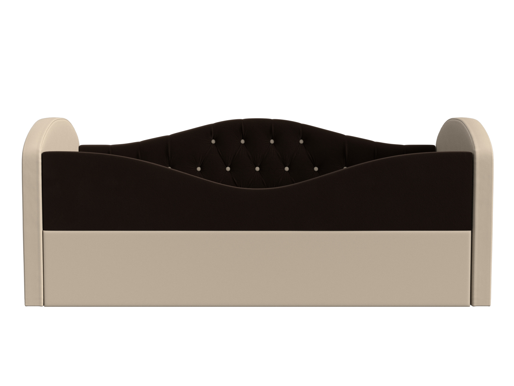 Детская кровать Сказка Люкс (75х160) Коричневый, Бежевый, Массив, ЛДСП