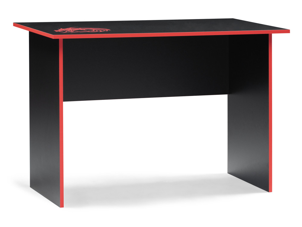 Эрмтрауд черный / красный Компьютерный стол Черный, Красный, ЛДСП стол игровой таунт 1 черный красный черный красный лдсп