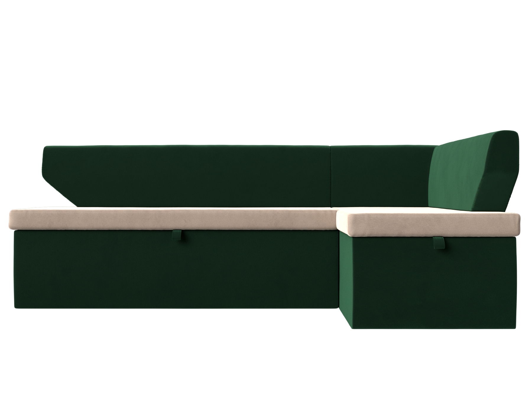 Кухонный угловой диван Омура Правый Белый, ЛДСП кухонный диван кровать токио зеленый бежевый велюр