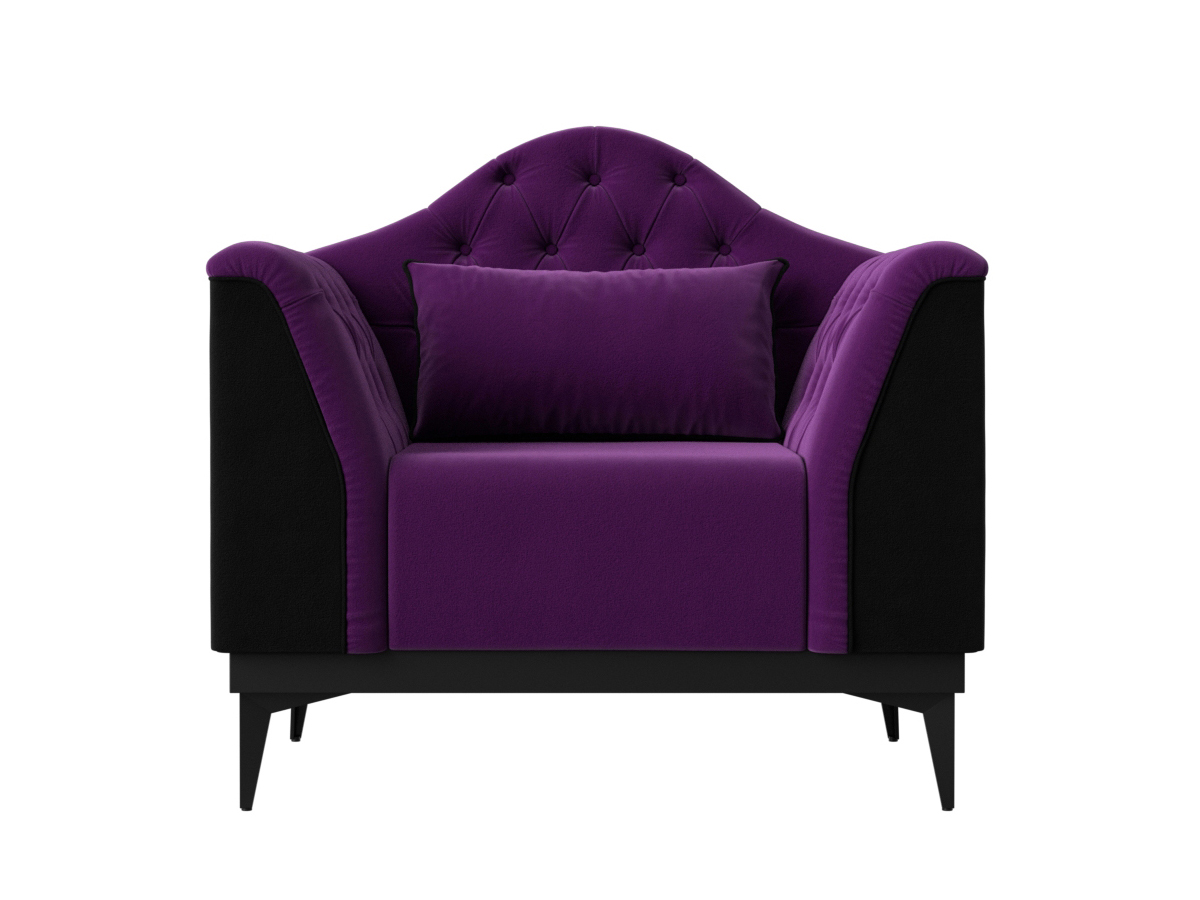Кресло Флорида MebelVia Фиолетовый, Черный, Микровельвет, ЛДСП кресло флорида mebelvia фиолетовый черный микровельвет лдсп