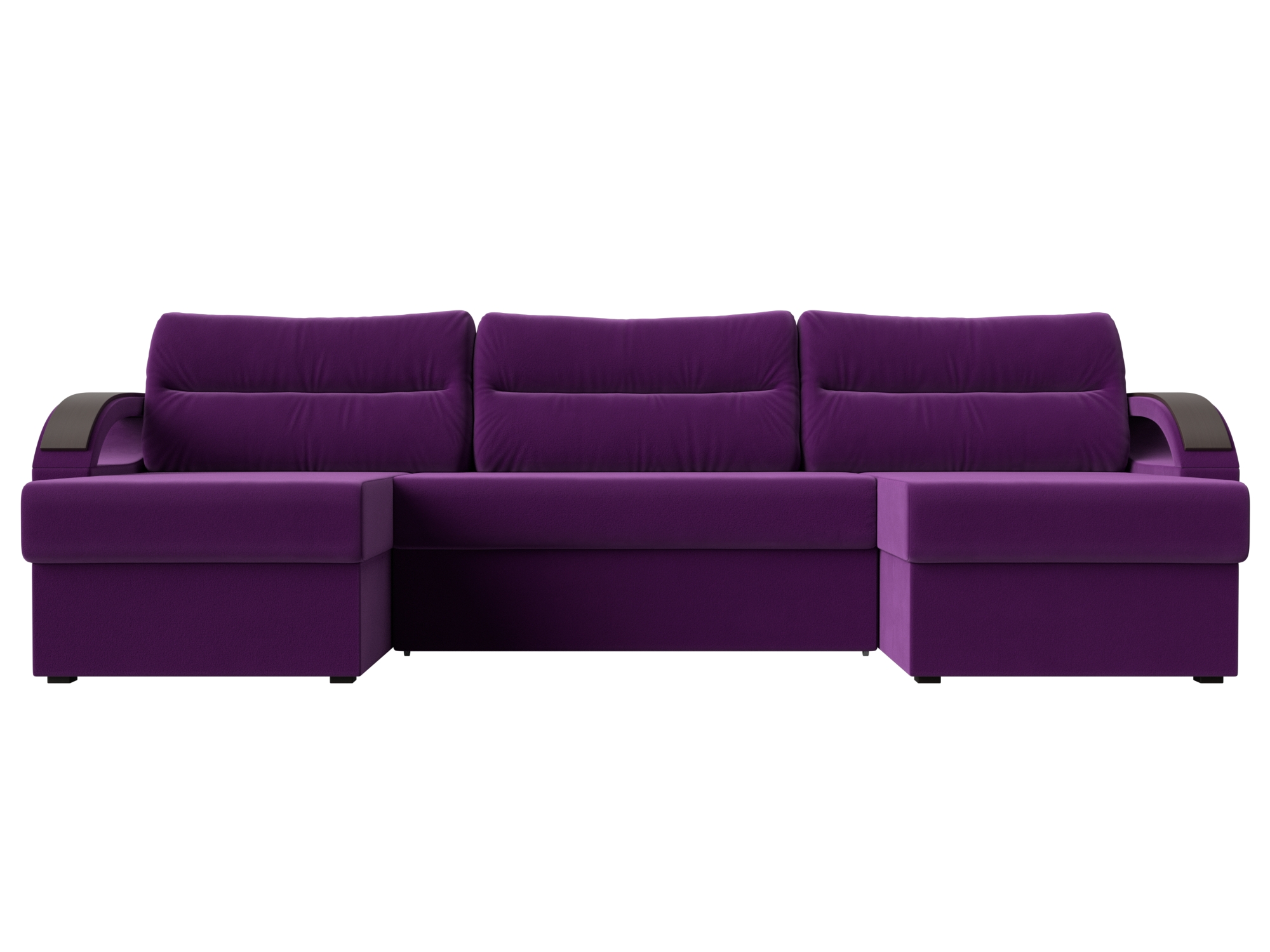 диван артмебель венеция микровельвет фиолетовый п образный П-образный диван Форсайт MebelVia , Фиолетовый, Микровельвет, ЛДСП