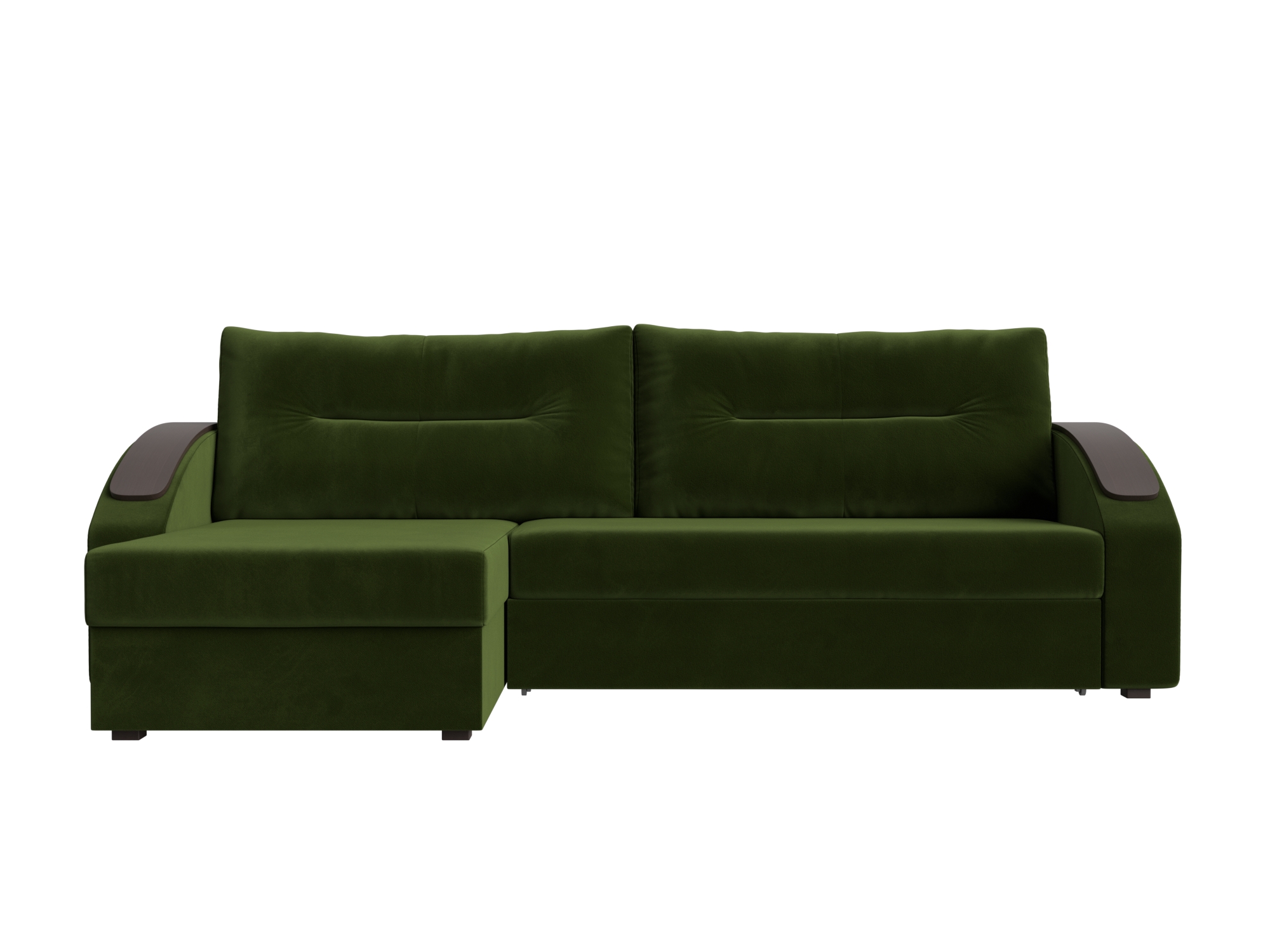 Угловой диван Канзас Левый MebelVia , Зеленый, Микровельвет, ЛДСП диван угловой мебелико сенатор микровельвет зеленый левый