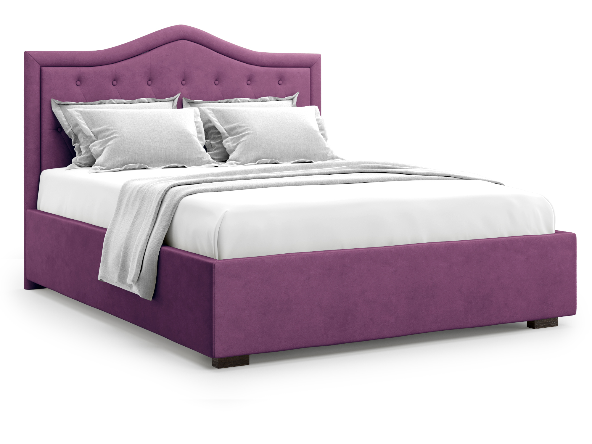 Кровать Tibr без ПМ (160х200) Фиолетовый, ДСП кровать tibr с пм 160х200 бежевый дсп