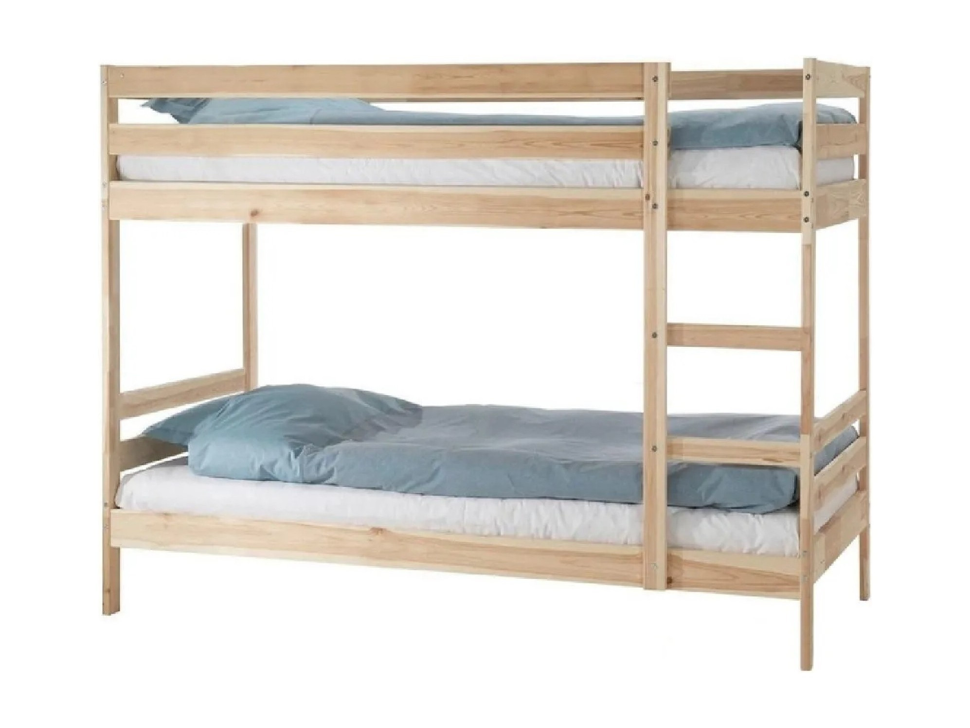 Двухъярусная кровать массив Пирус для покраски, 80 (Натуральный) кровать соня с надстройкой натуральный натуральный массив сосны