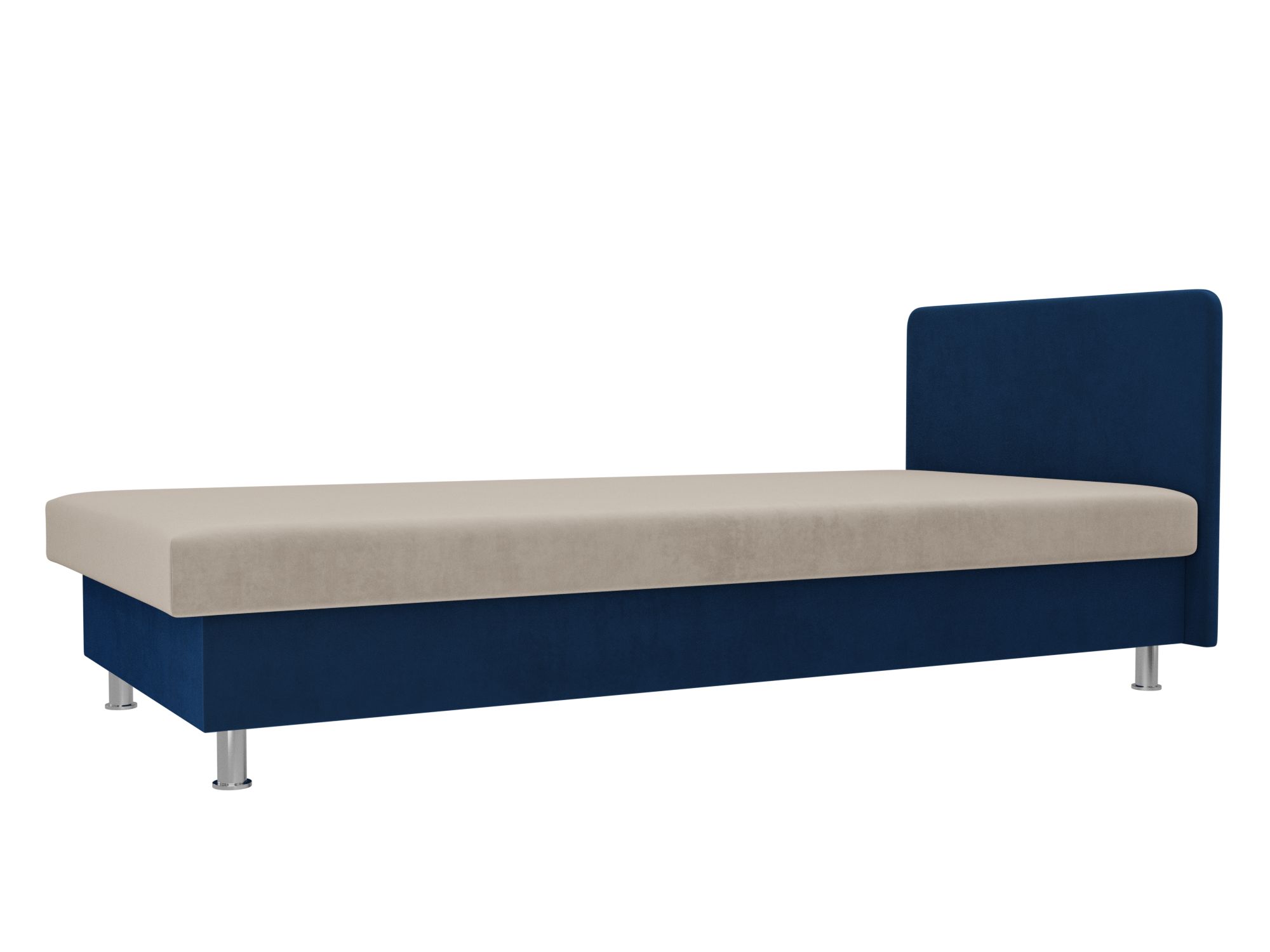 Кровать Мальта (80х200) Бежевый, Синий, ЛДСП кровать брауни 80х200 фон бежевый с рисунком бежевый лдсп
