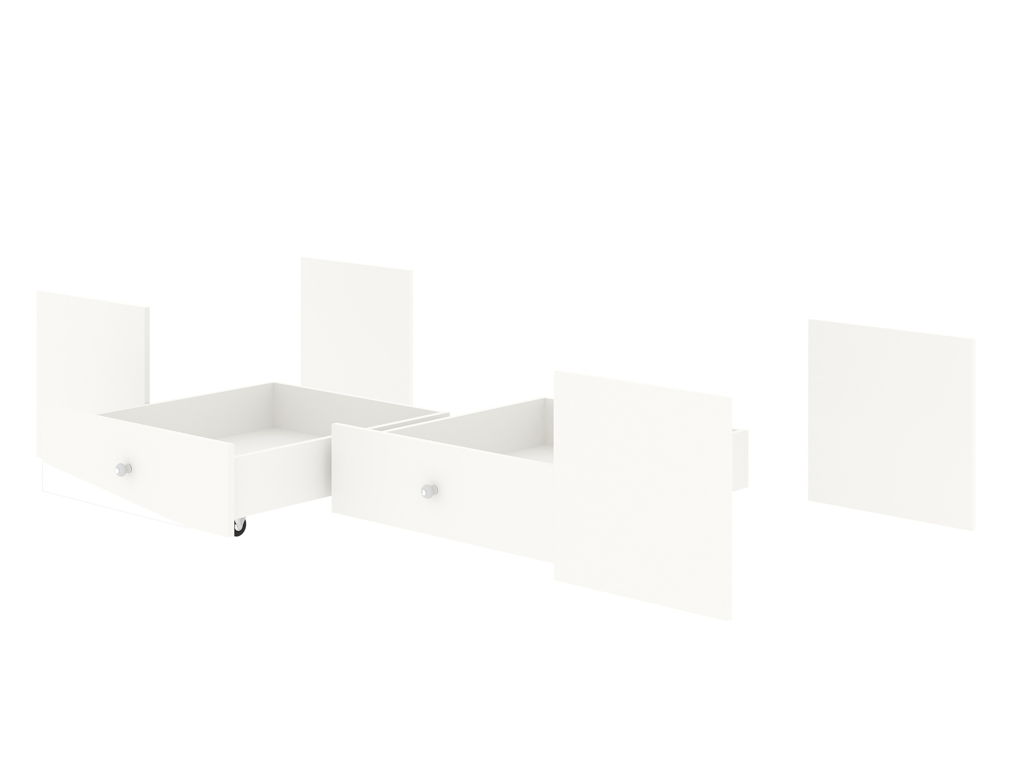 Ящики для кровати (90х200) Капелла Белый фасадный, ЛДСП