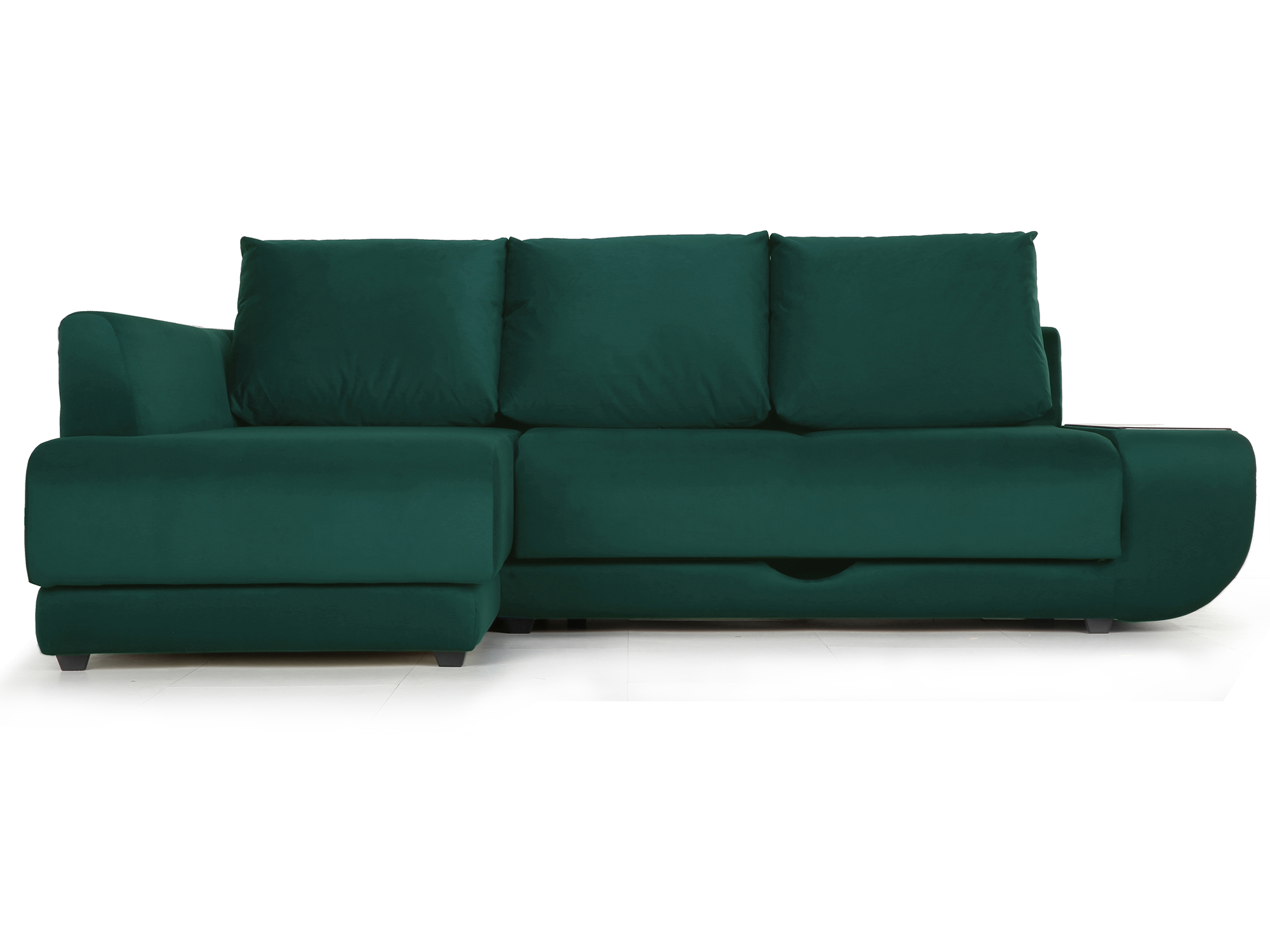 Угловой диван с независимым пружинным блоком Поло LUX НПБ (Нью-Йорк угловой диван поло lux нью йорк левый mebelvia черный микровелюр лдсп брус фанера