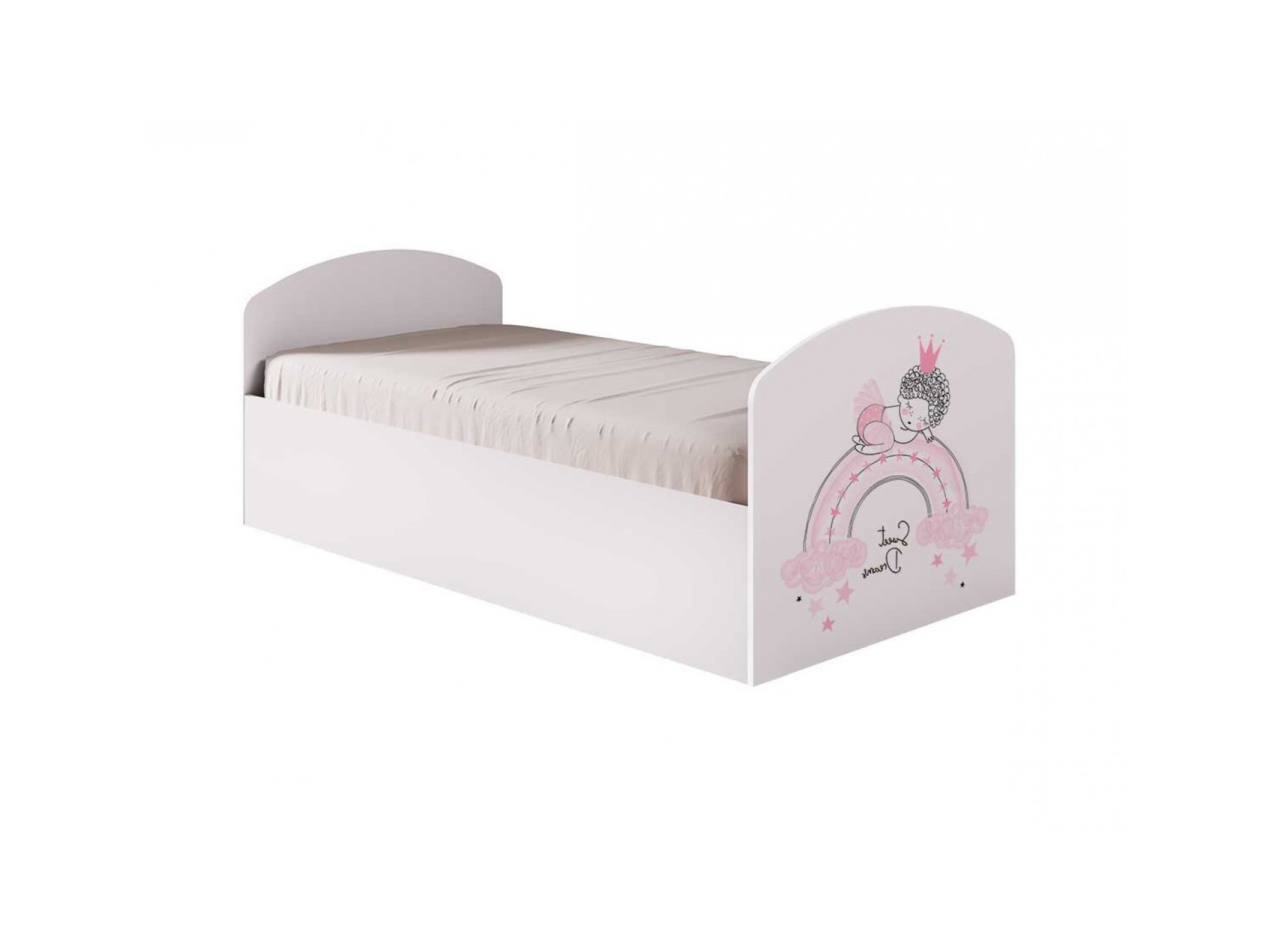 Юниор-2 Принцесса-1 Кровать ЛДСП с рисунком, ЛДСП кровать принцесса 160х200 принцесса