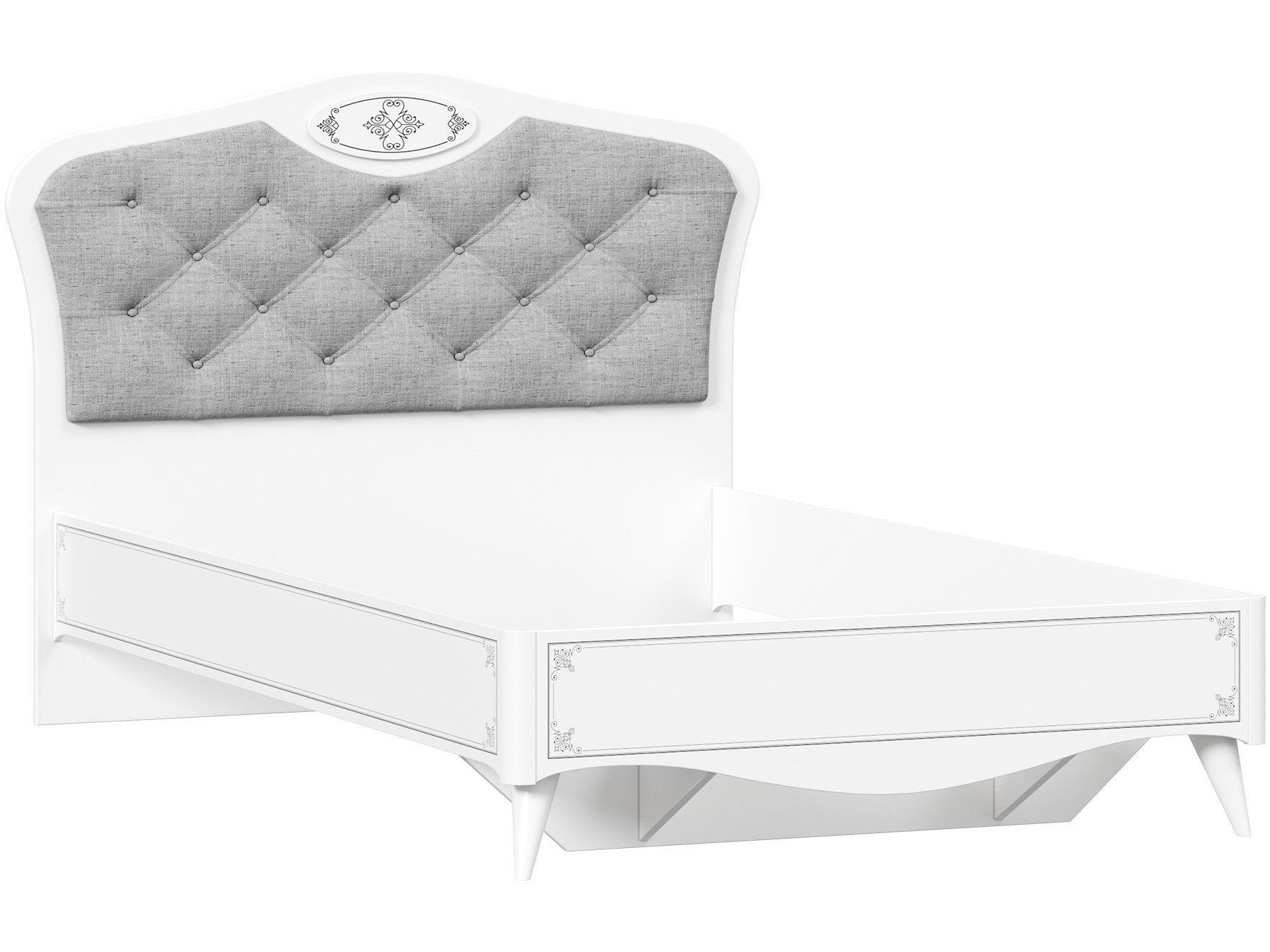 Элис Кровать полутороспальная 1200 (без основания) (Белый) Белый луиза кровать полутороспальная 1200 алебастр мятный
