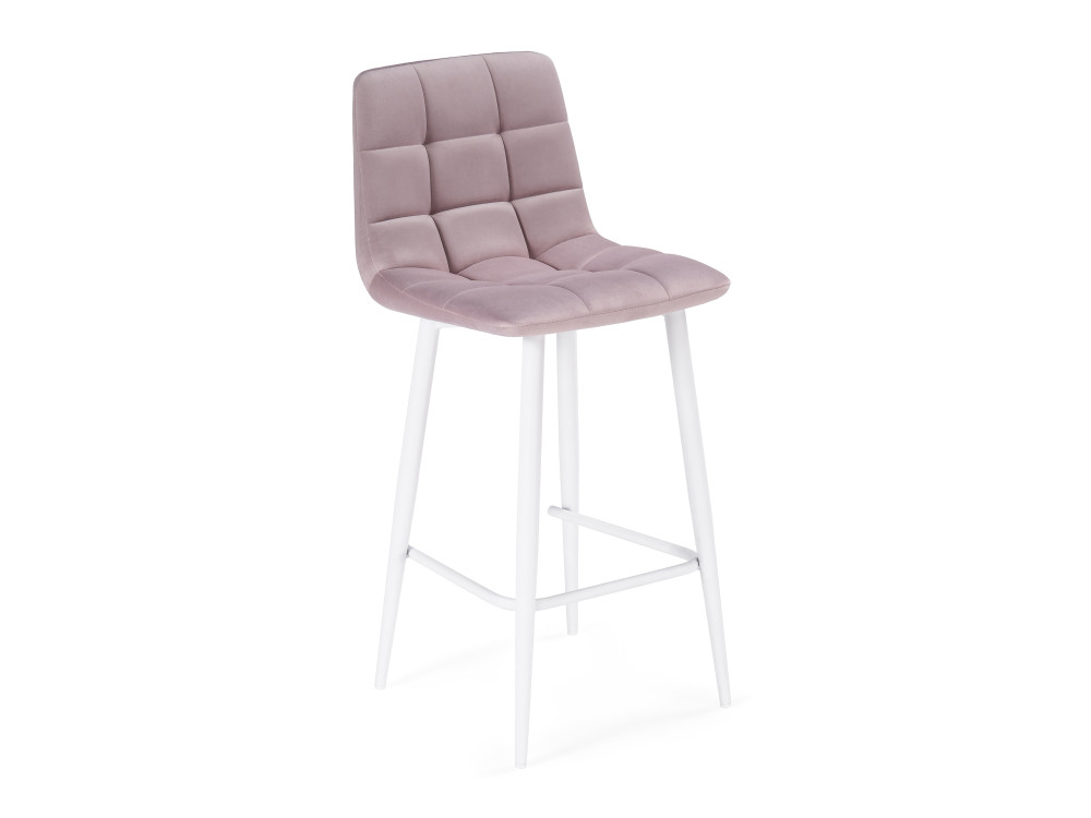 Чилли К розовый / белый Барный стул Белый, Металл чилли к светло серый белый барный стул белый металл
