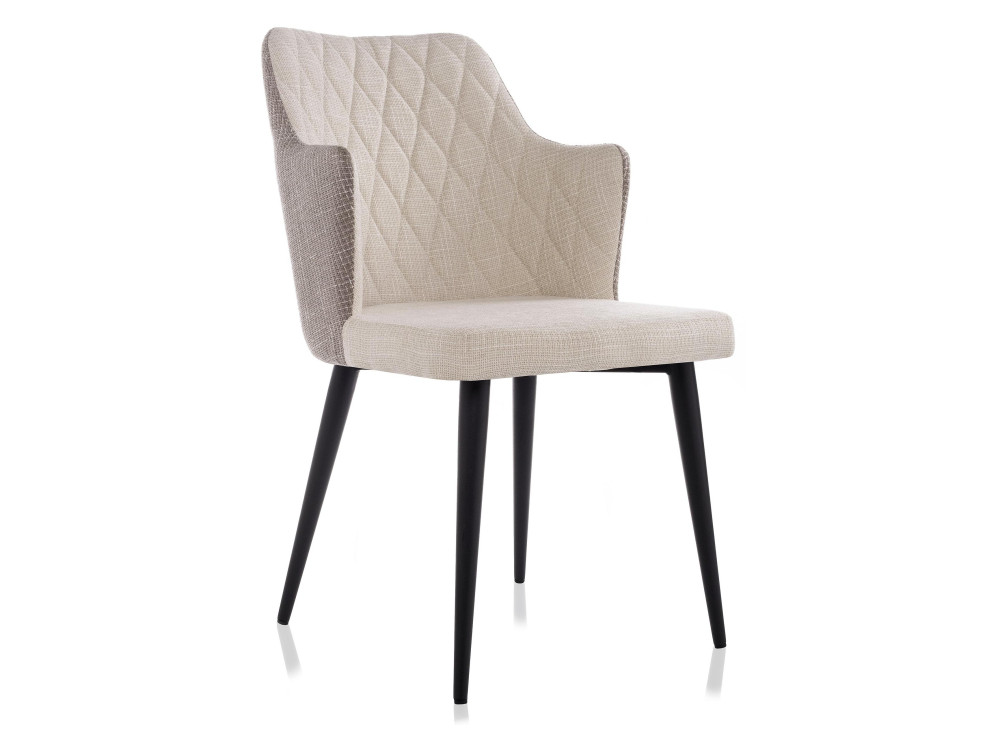 Velen dark brown / beige fabric Стул Бежевый, Окрашенный металл velen light blue стул черный окрашенный металл