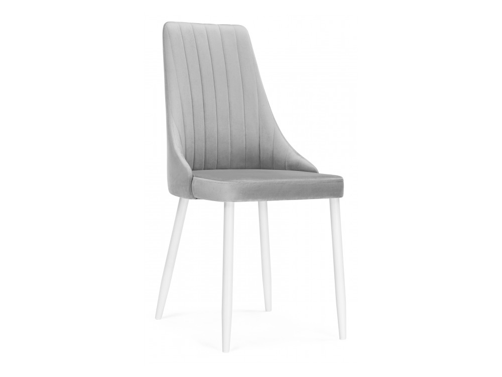 kosta серый стул на металлокаркасе окрашенный металл Кора светло-серый / белый Стул на металлокаркасе Белый, Металл