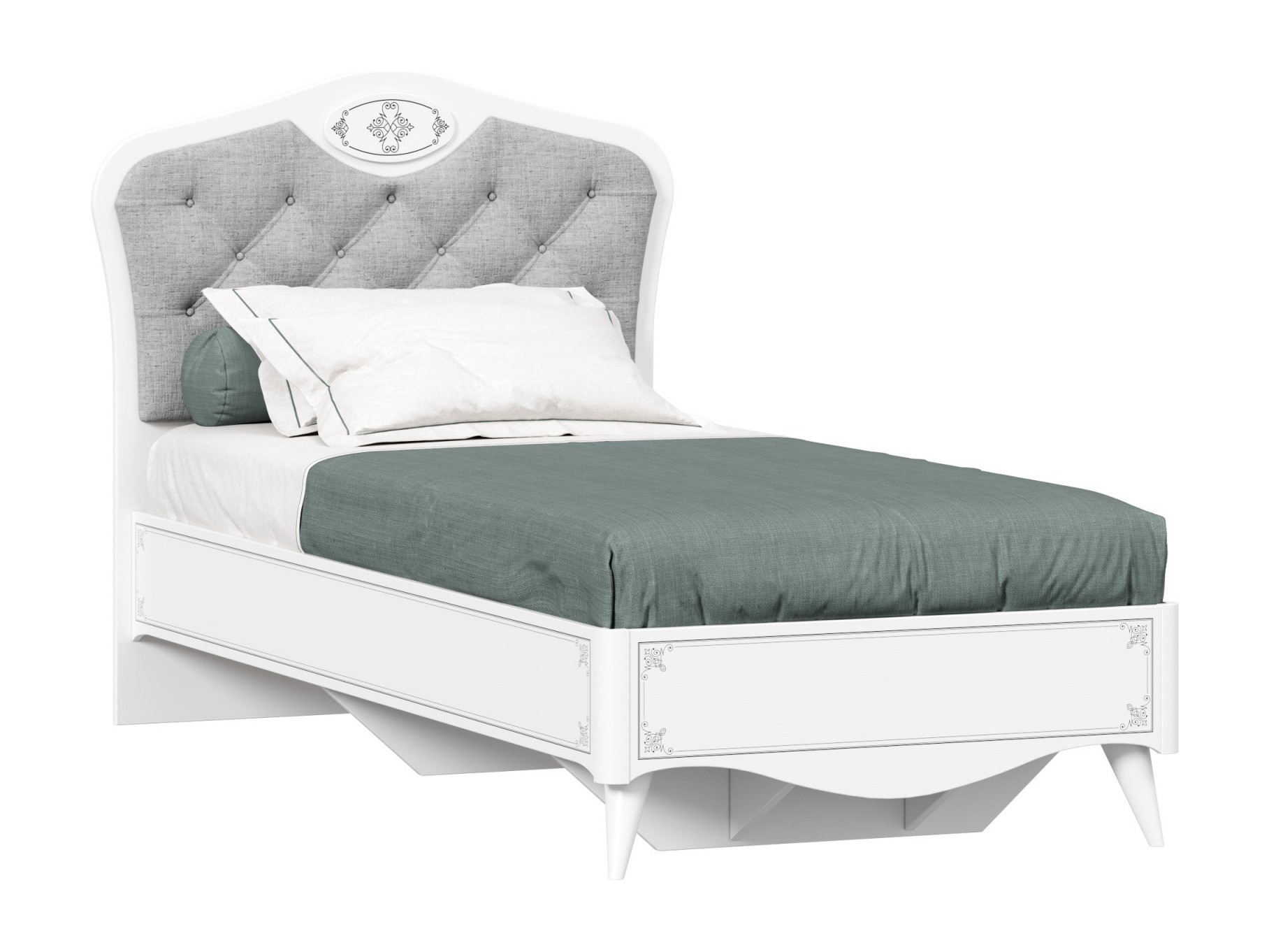 Элис Кровать односпальная 900 (Белый) Белый односпальная светлая кровать виктория п 900 с мягким из