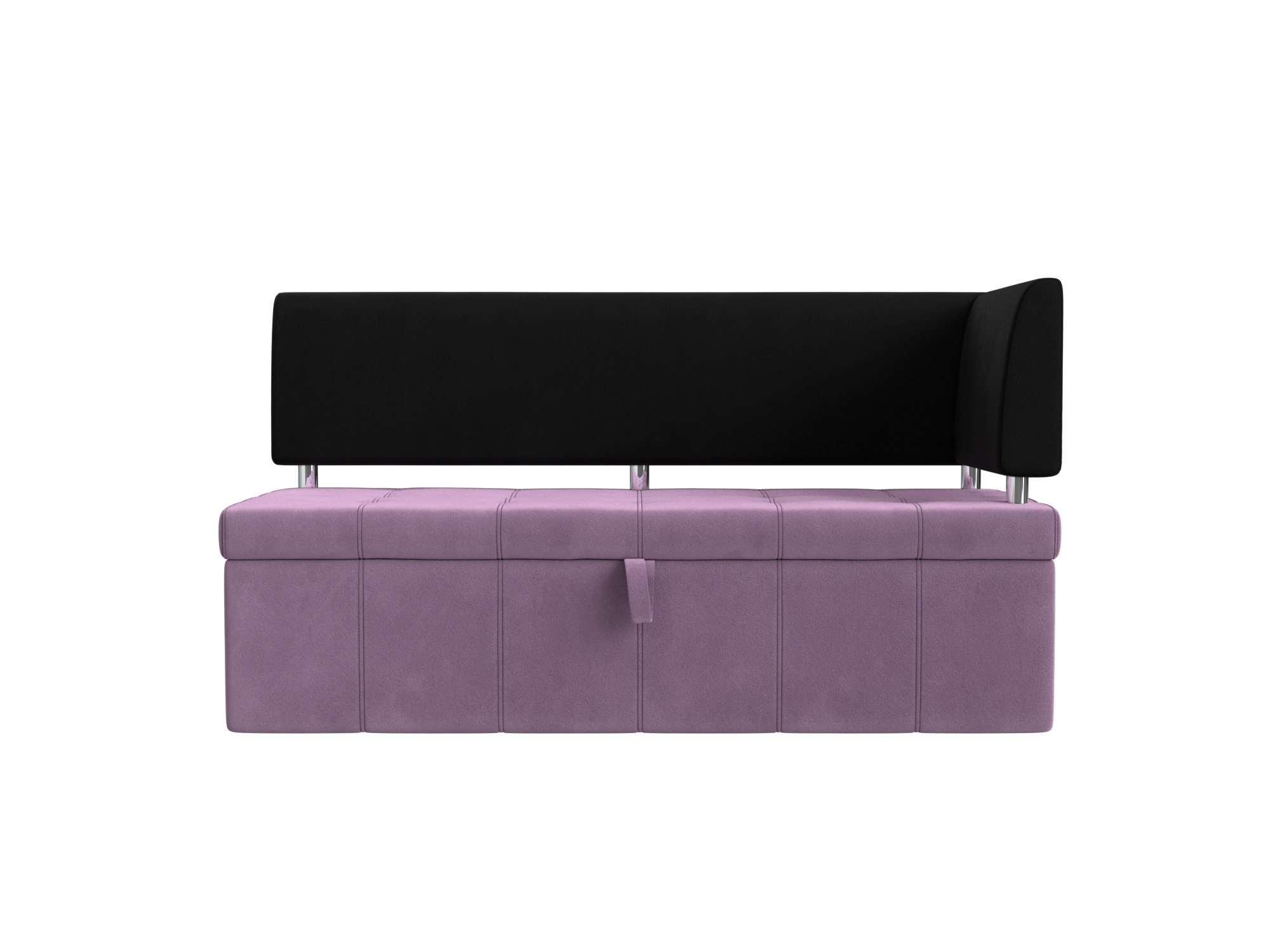 Кухонный угловой диван Стоун Правый Сиреневый, Черный, ЛДСП кухонный угловой диван мебелико классик микровельвет фиолетово черный правый