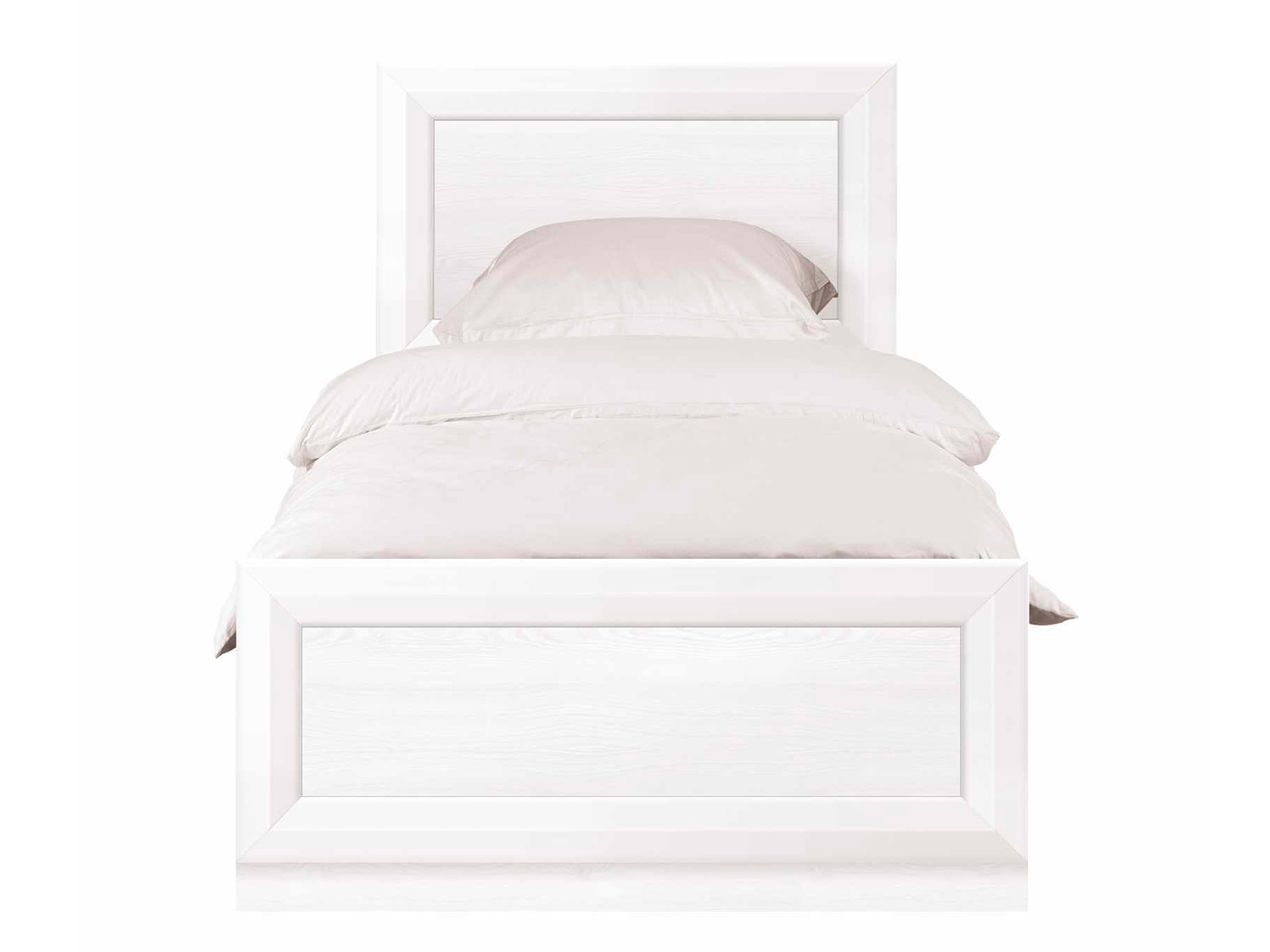 Кровать Мальта (90х200) Лиственница сибирская, Белый, Коричневый, ЛДСП кровать мальта корфу