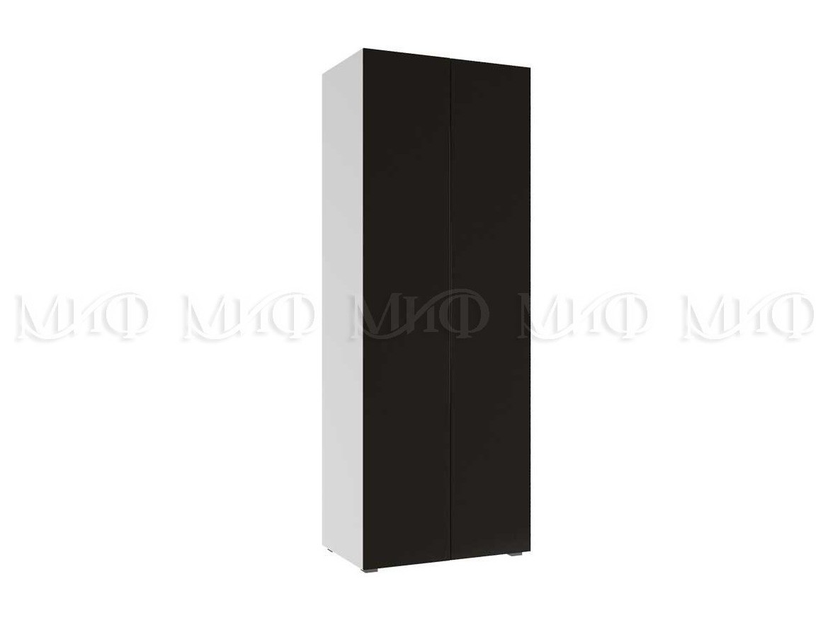Флорис ШК-001 Шкаф двухдверный, черный МДФ, ЛДСП цена и фото