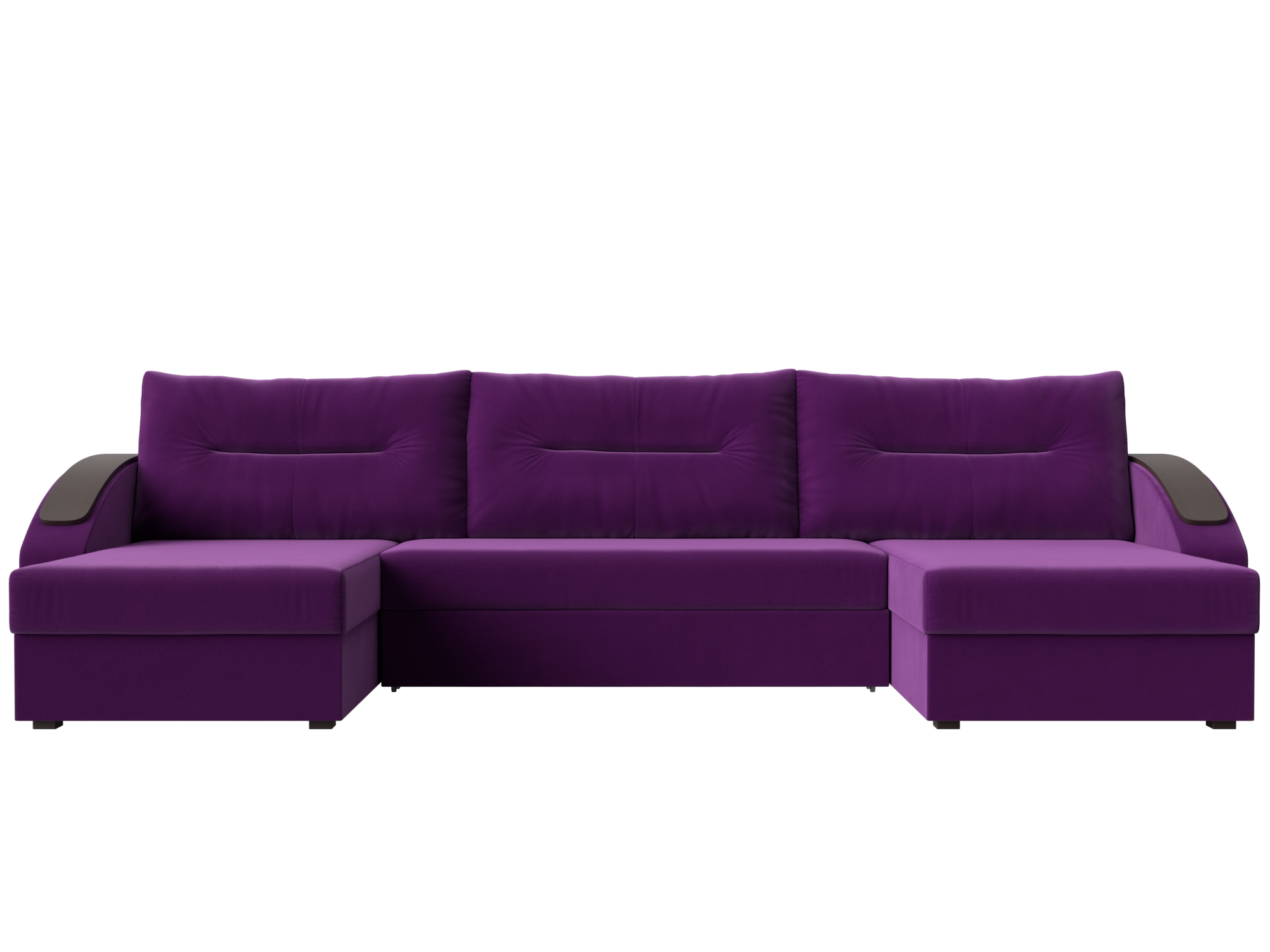 П-образный диван Канзас MebelVia Фиолетовый, Микровельвет, ЛДСП диван лига диванов канзас микровельвет черный п образный
