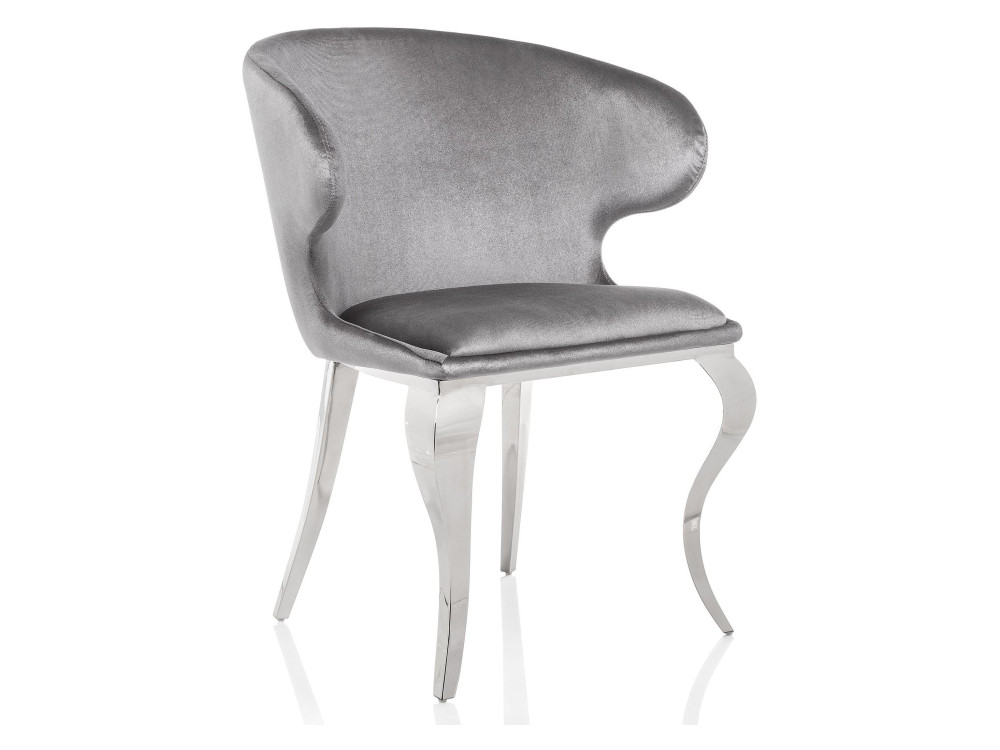 Erica серый Стул серый, Хромированный металл стул kenner 124r v11 серый опоры белые серый металл