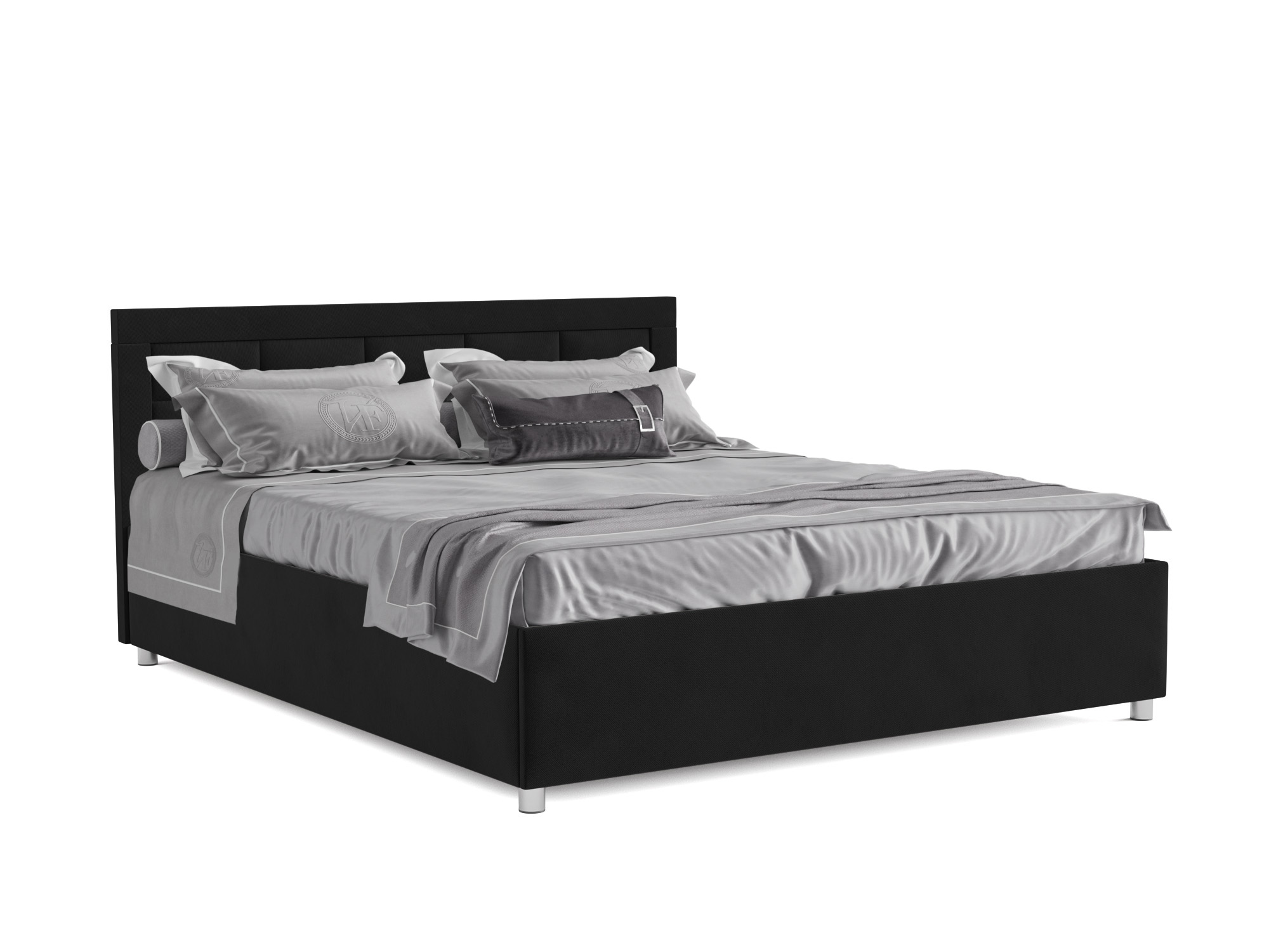 Кровать Версаль (160х190) Черный, ДСП, Брус сосны кровать с матрасом граф 160х192 черный дсп брус сосны