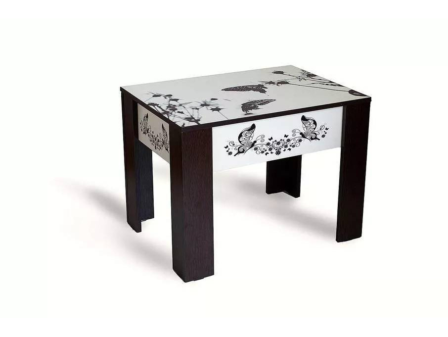 современные минималистичные кованые углы для боковых столов скандинавские напольные стеллажи домашний чайный столик креативная настенн Чайный столик ЧС-2 венге Коричневый темный, ЛДСП
