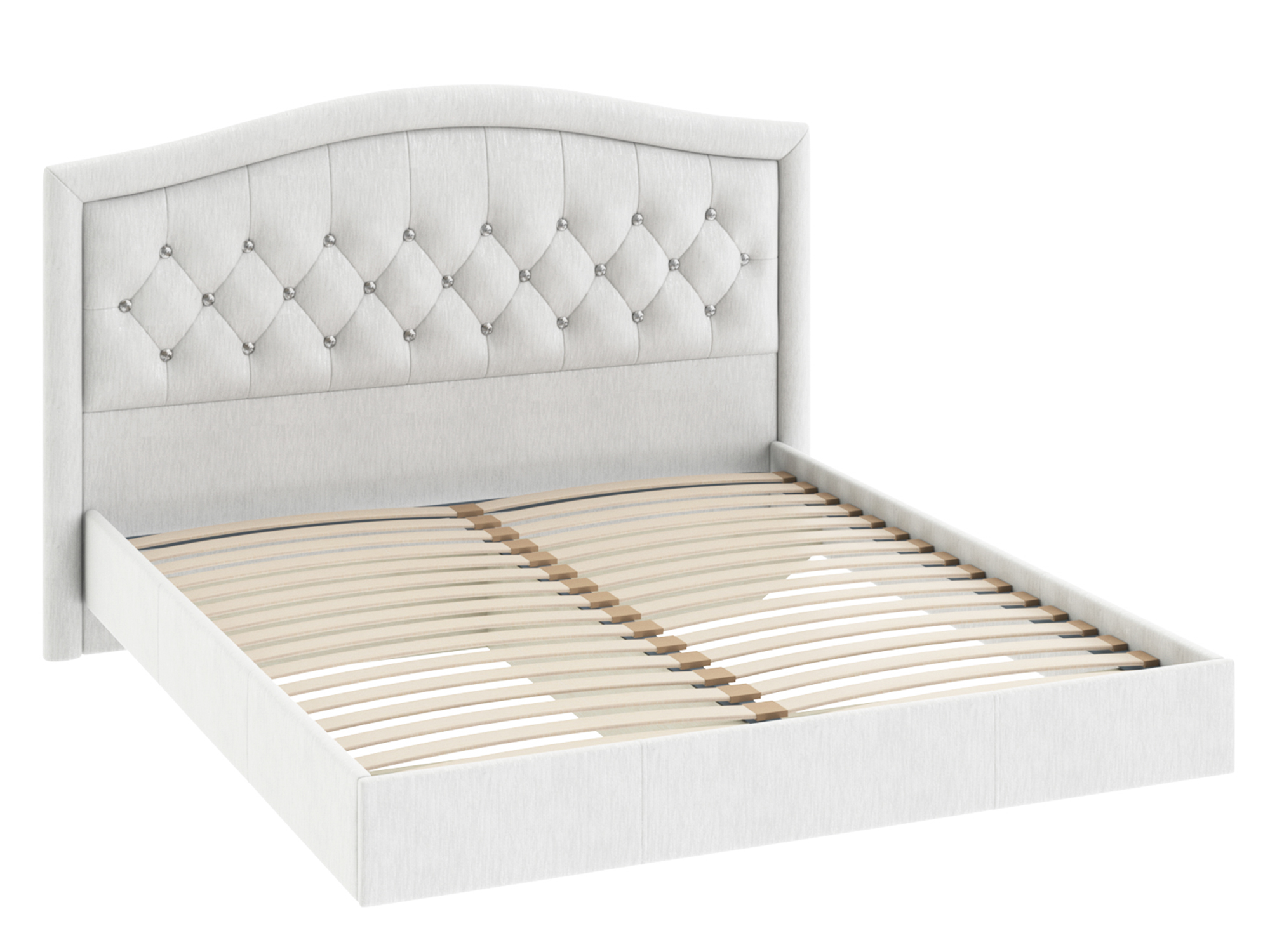 Кровать с мягким элементом Адель (Лючия) (160х200) Белый, ДСП, ЛДСП кровать с пм лючия 160х200 штрихлак белый лдсп