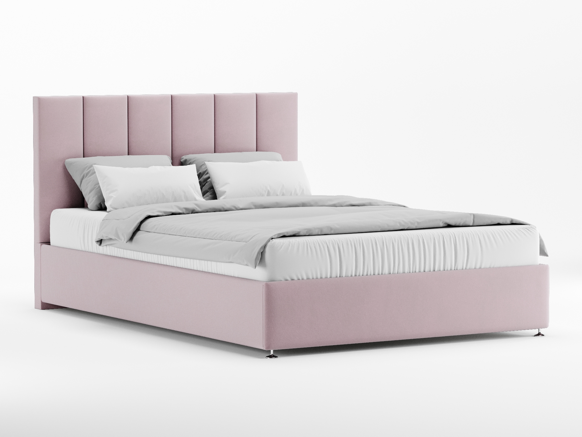кровать хедвиг ортопедическое основавние 200х90 см цвет розовый велюр Кровать Трезо (160х200) Пыльная роза, ДСП, МДФ