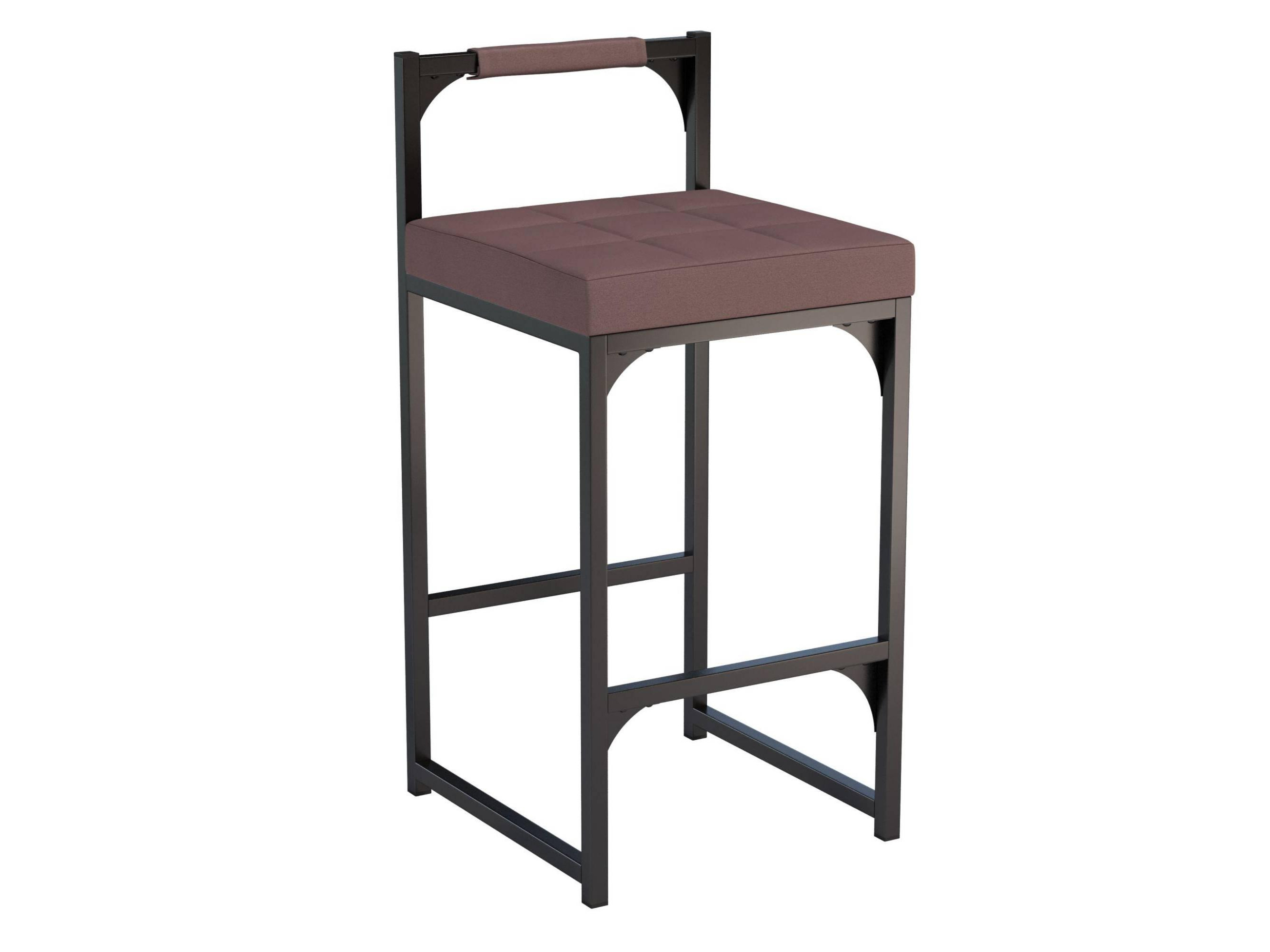 Кантри / стул барный (велюр киото тоуп/ металл черный) Черный, Металл milton grey барный стул черный металл