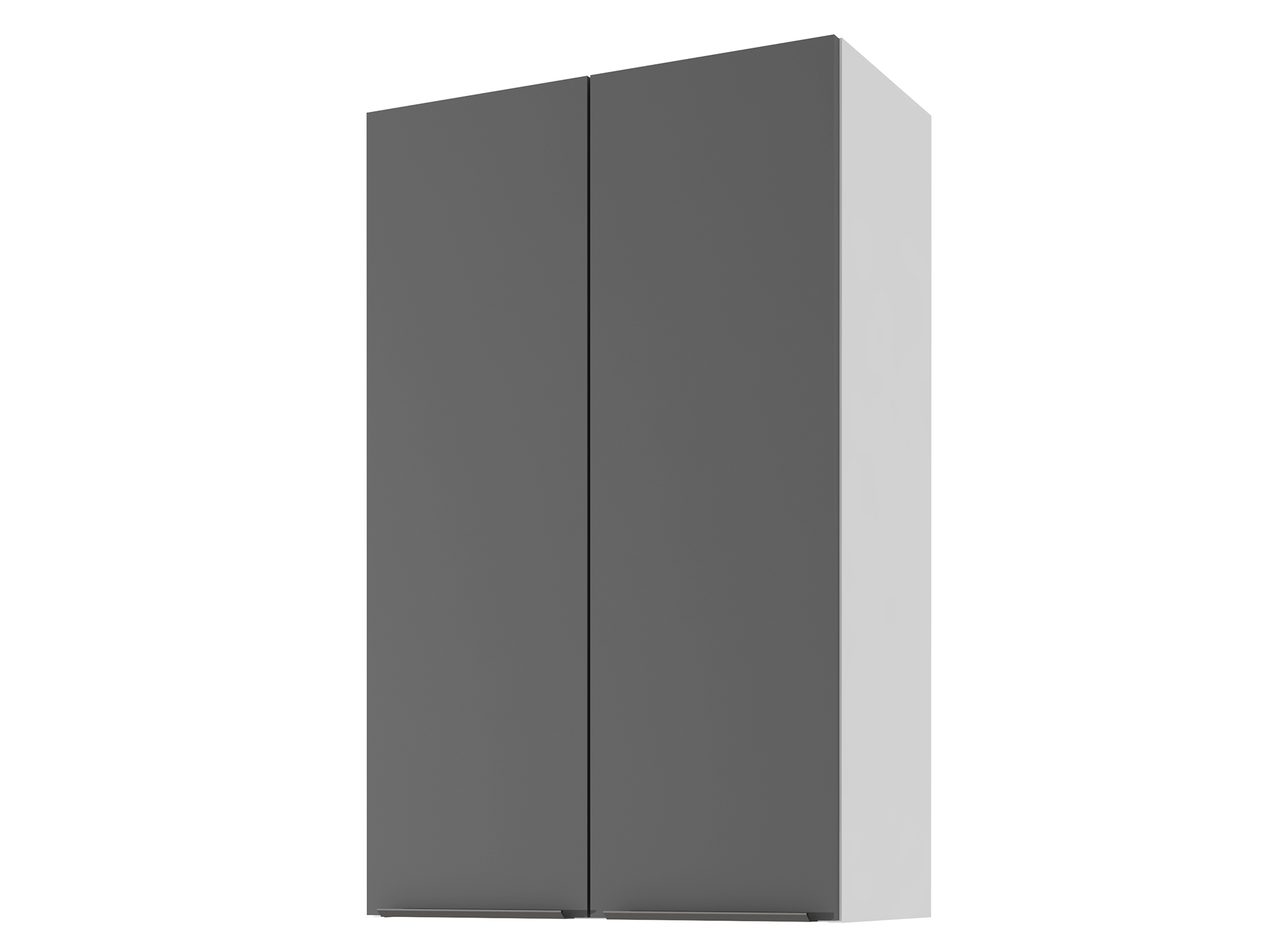 Шкаф навесной 60 х 96 см Калипсо Черный графит, Черный, Белый, ЛДСП