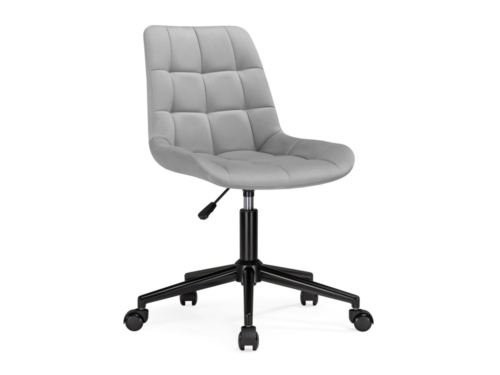 Честер светло-серый / черный Стул Черный, Окрашенный металл честер светло серый хром офисное кресло серый металл