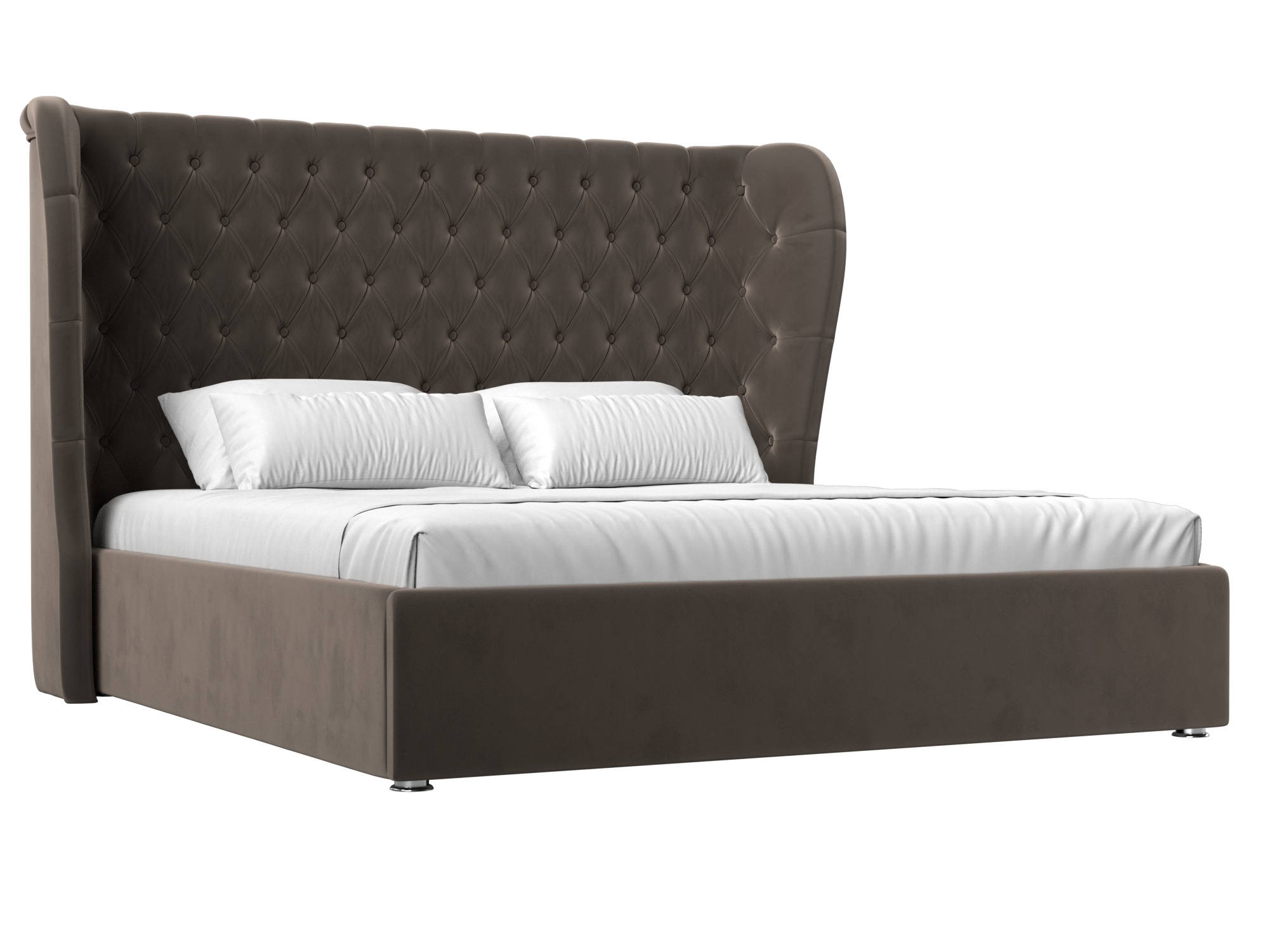 Кровать Далия (160х200) Коричневый, ЛДСП кровать далия 160 коричневый велюр