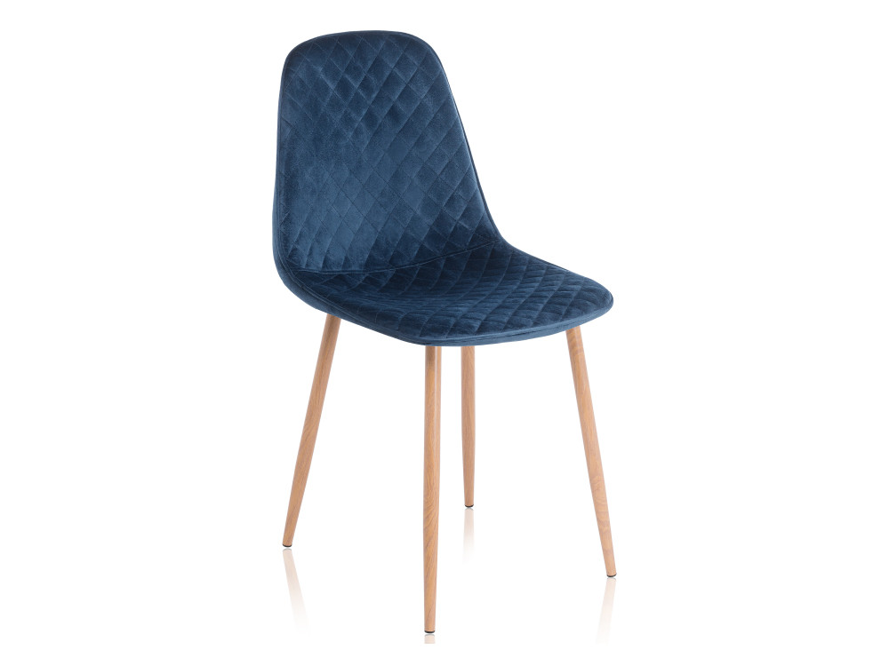 Capri dark blue / wood Стул синий, Металл capri blue white стул белый окрашенный металл
