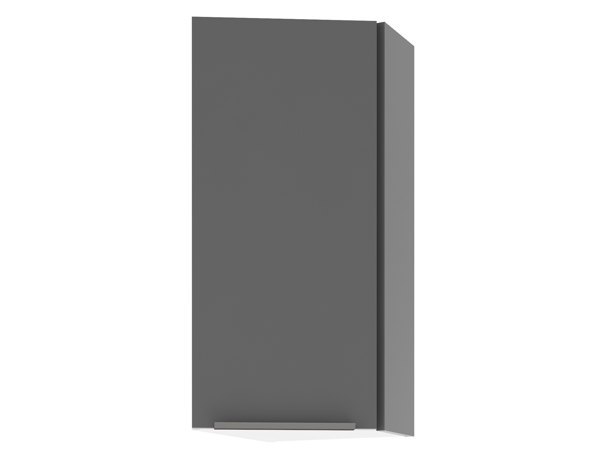 Шкаф навесной торцевой 30 х 72 см Калипсо Черный графит, Черный, Белый, ЛДСП