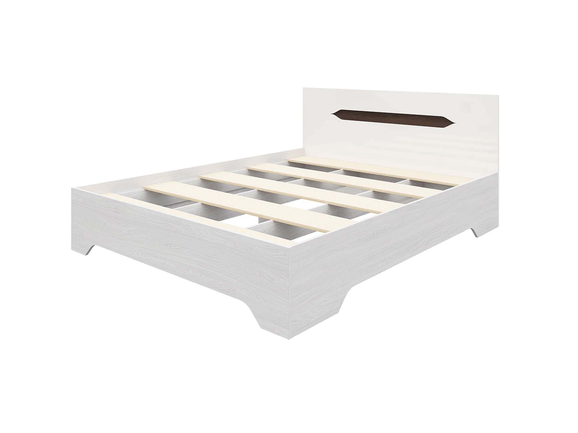 Кровать КР 034 Валирия (160х200) Белый глянец, Белый, , МДФ, ЛДСП цена и фото